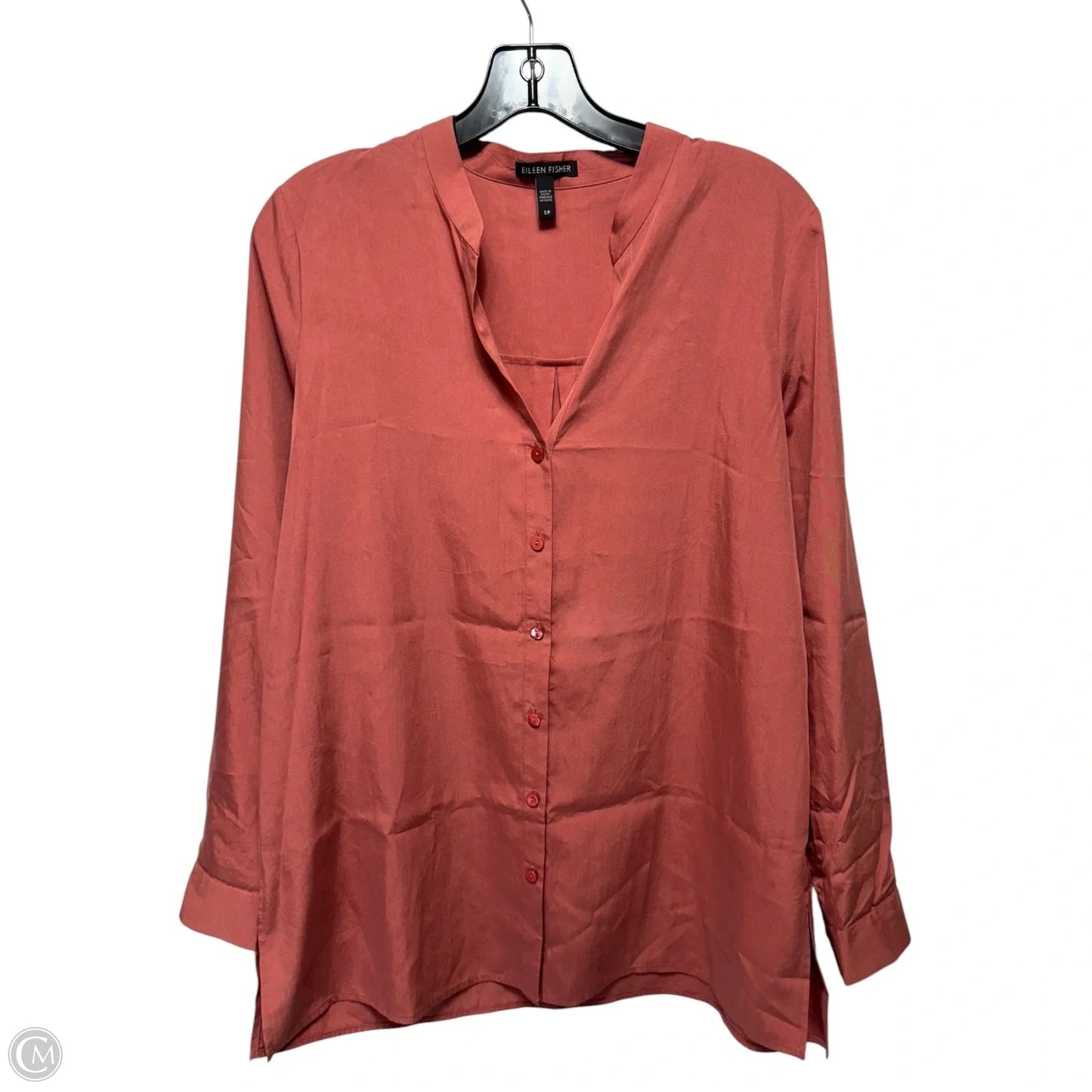 Top Long Sleeve By Eileen Fisher In Coral, Size: S