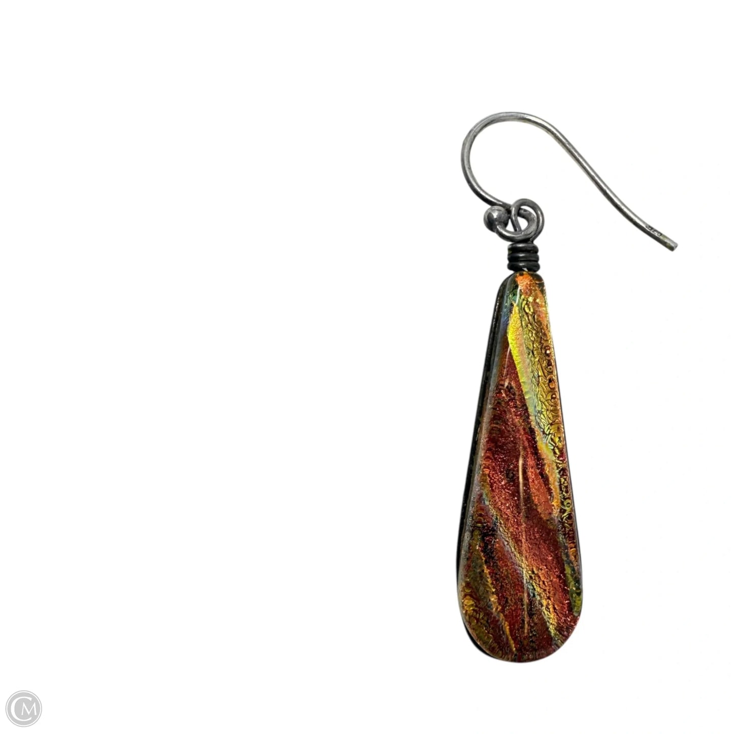 Dichroic Glass Dangle Earrings