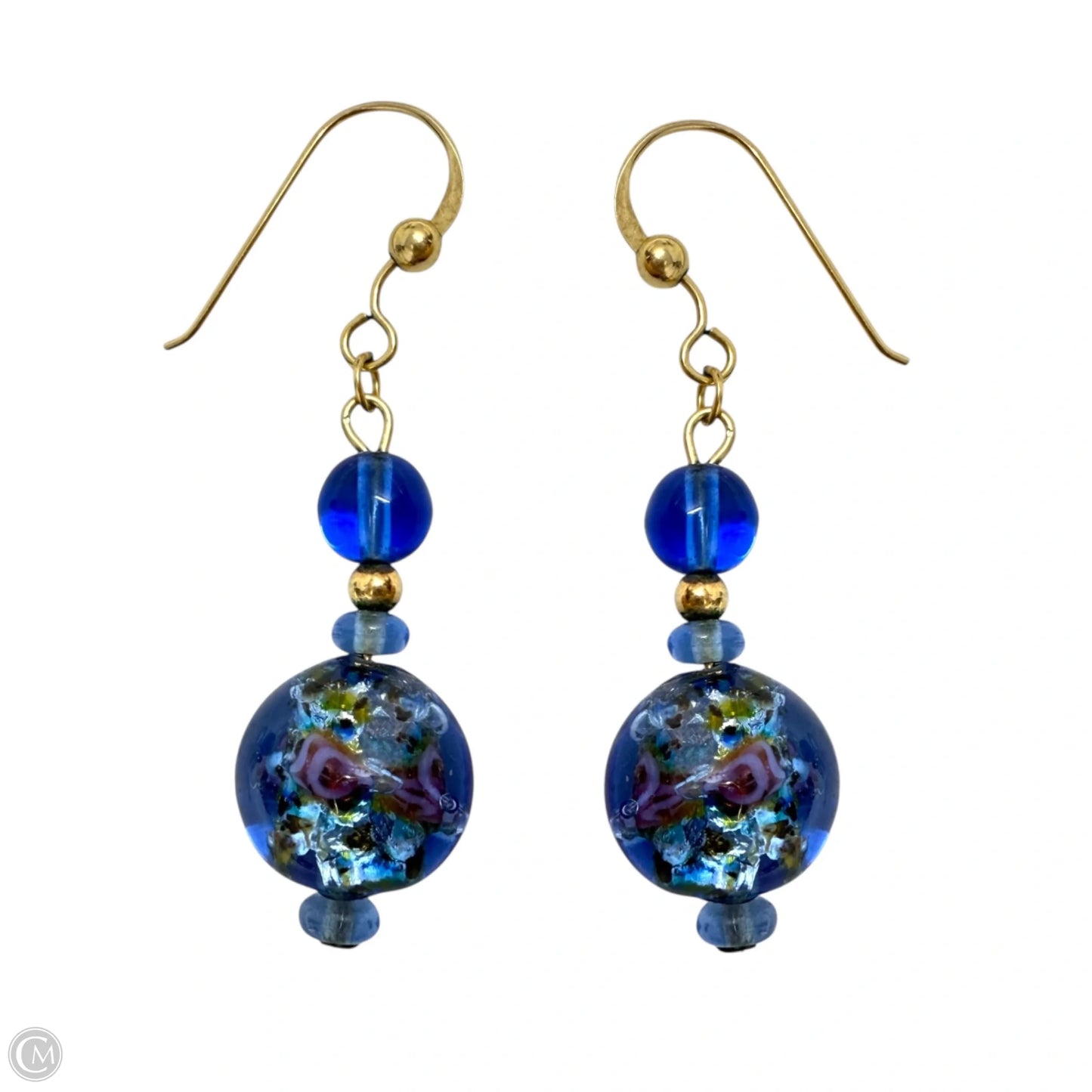 Murano Glass Beaded Dangle Earrings