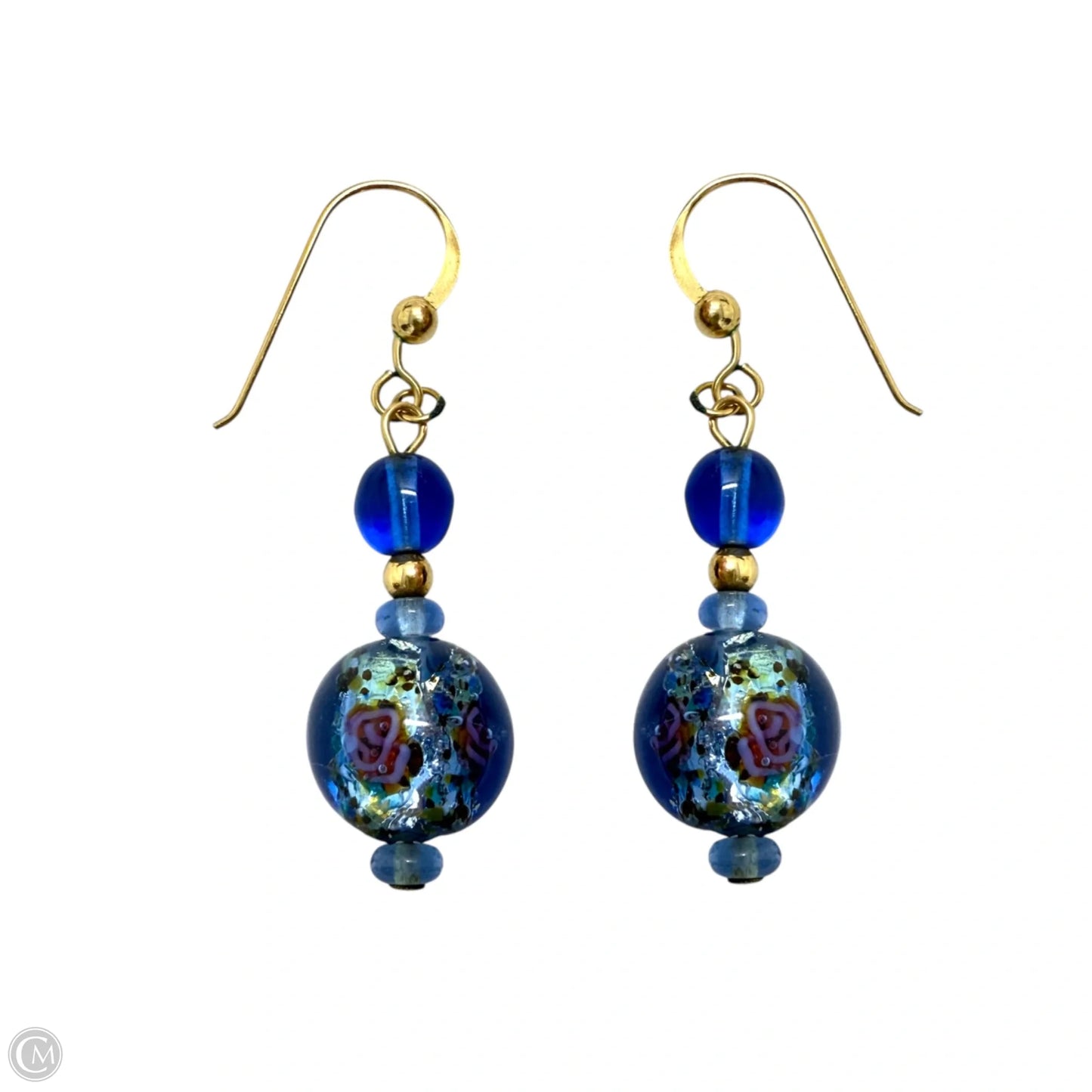 Murano Glass Beaded Dangle Earrings