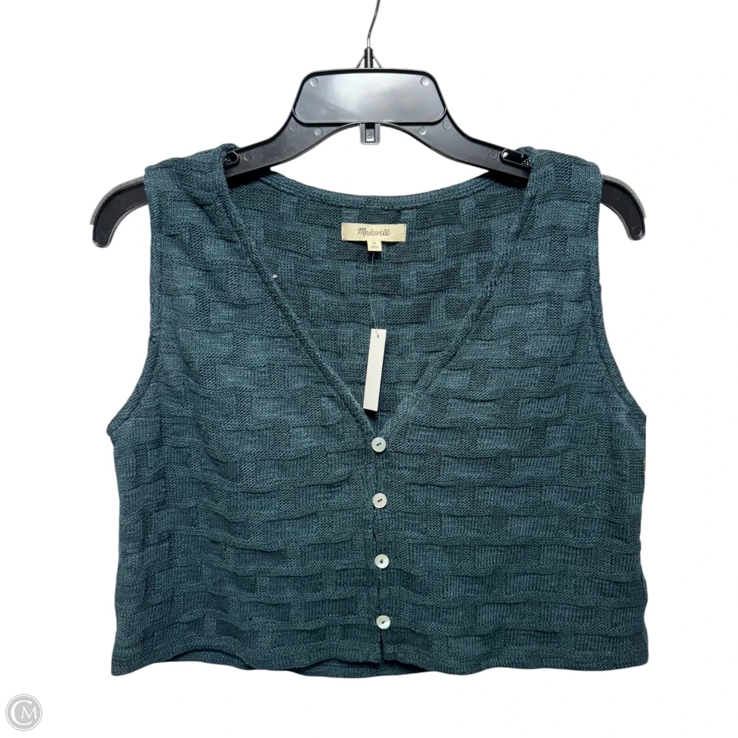 Knit Cropped Vest By Madewell In Green, Size: M