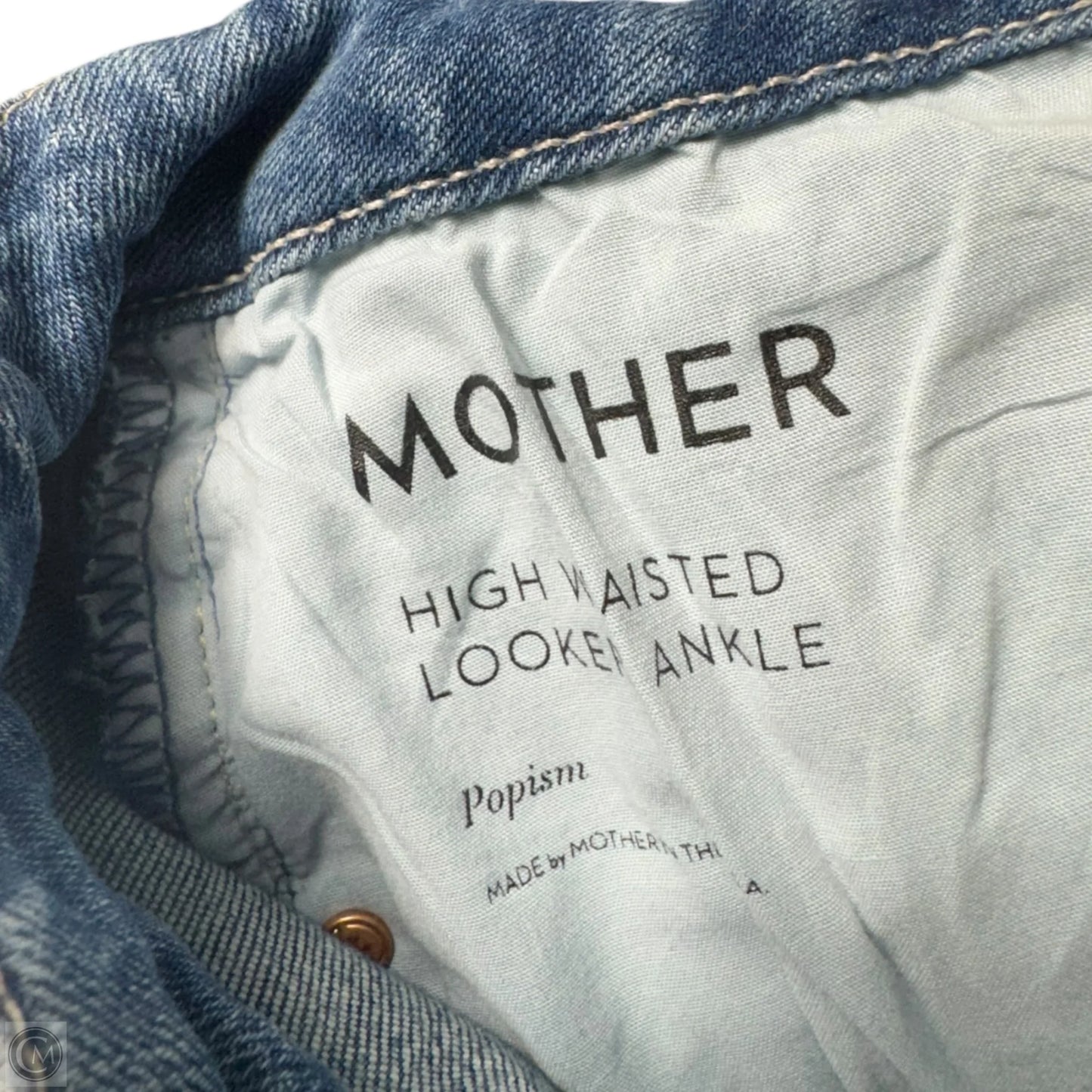 The Looker Jeans Skinny By Mother In Blue Denim, Size: 14