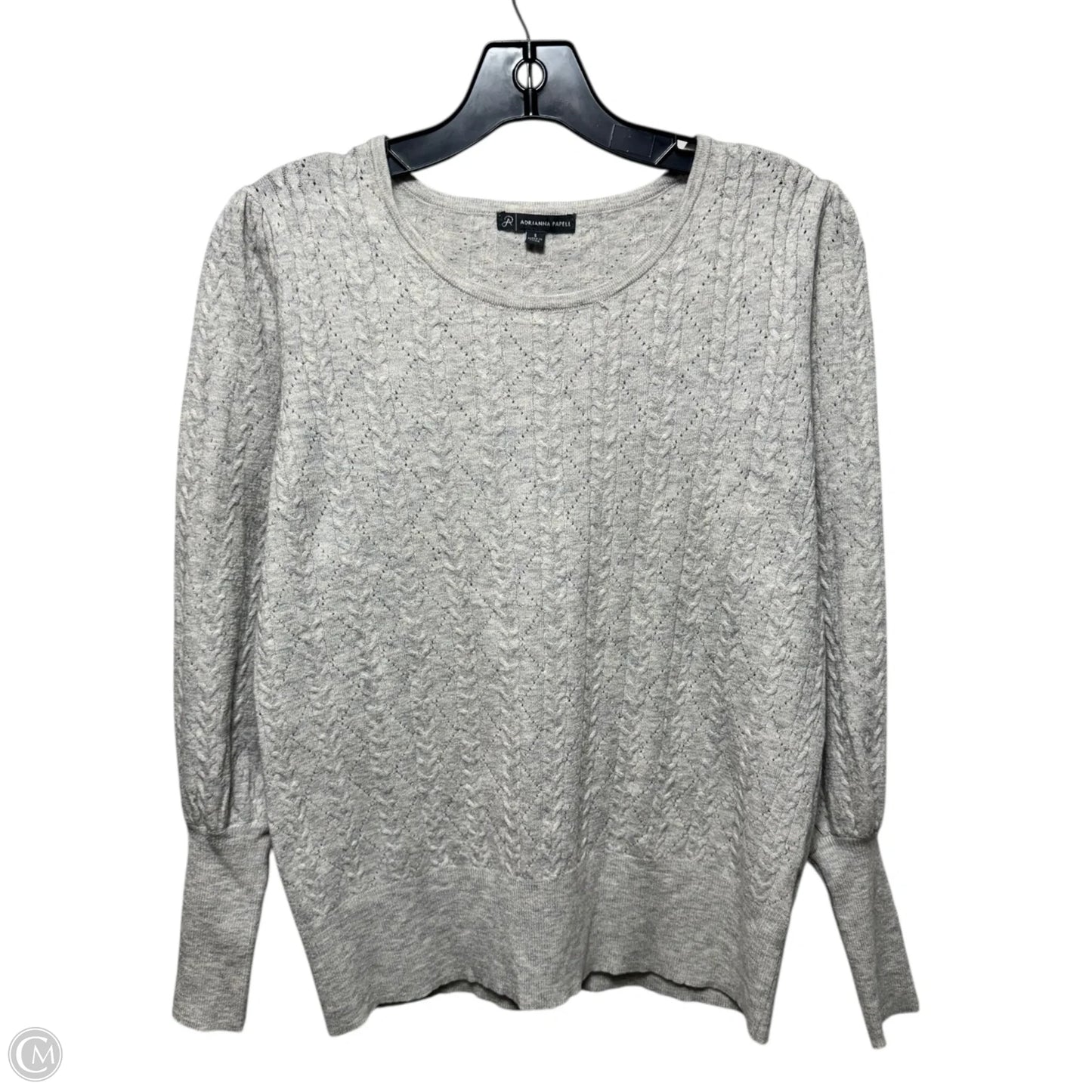 Sweater By Adrianna Papell In Grey, Size: S