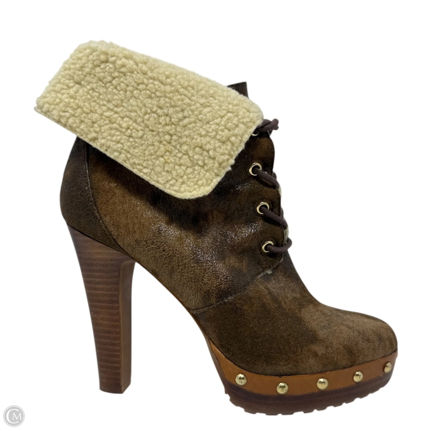 Lara Platform Booties By Michael By Michael Kors In Brown, Size: 7
