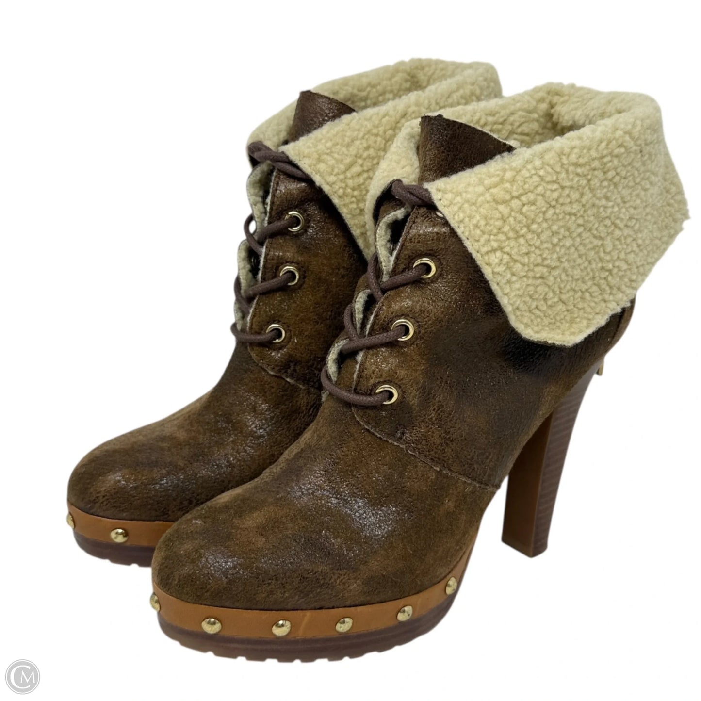Lara Platform Booties By Michael By Michael Kors In Brown, Size: 7