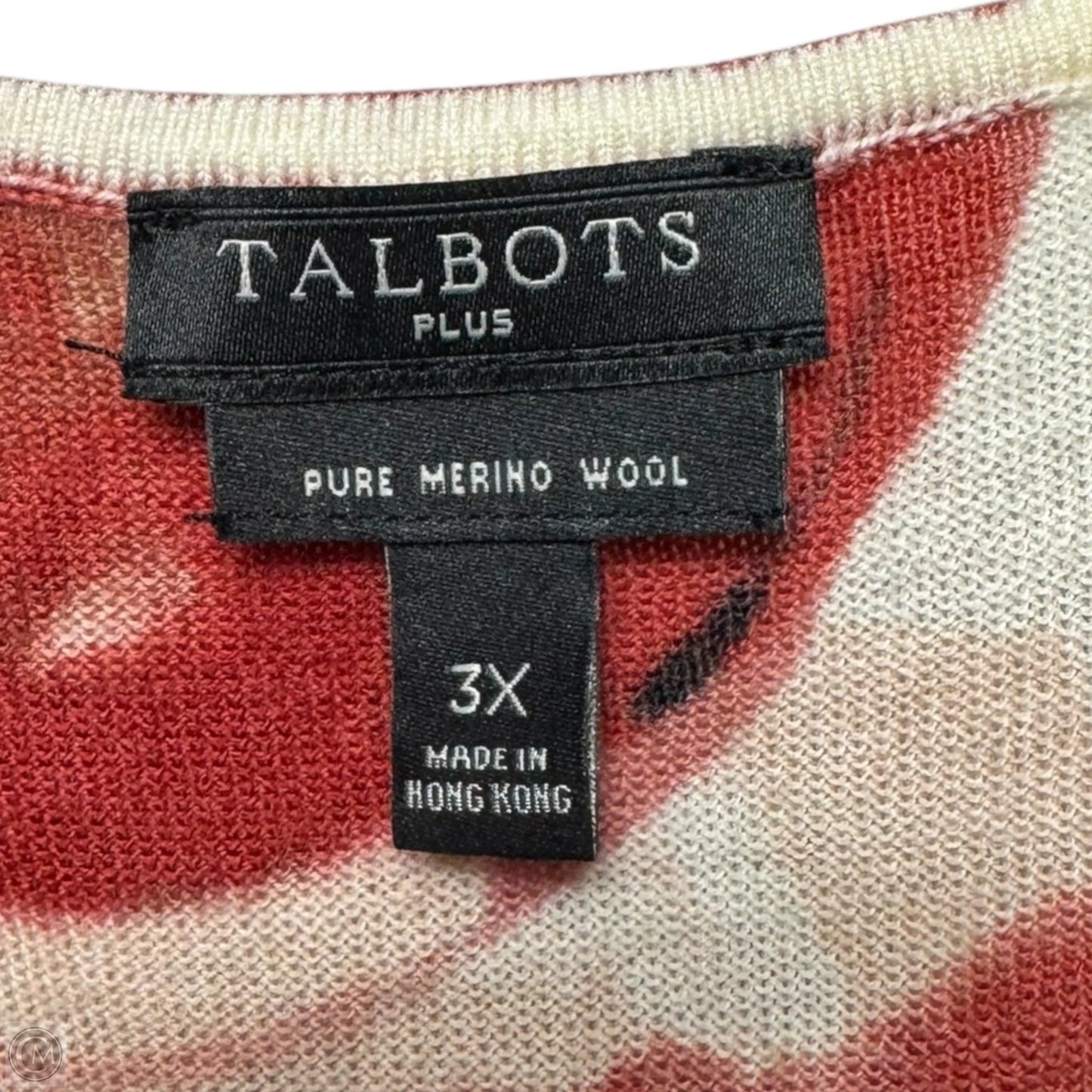 Merino Wool Sweater By Talbots In Orange, Size: 3x