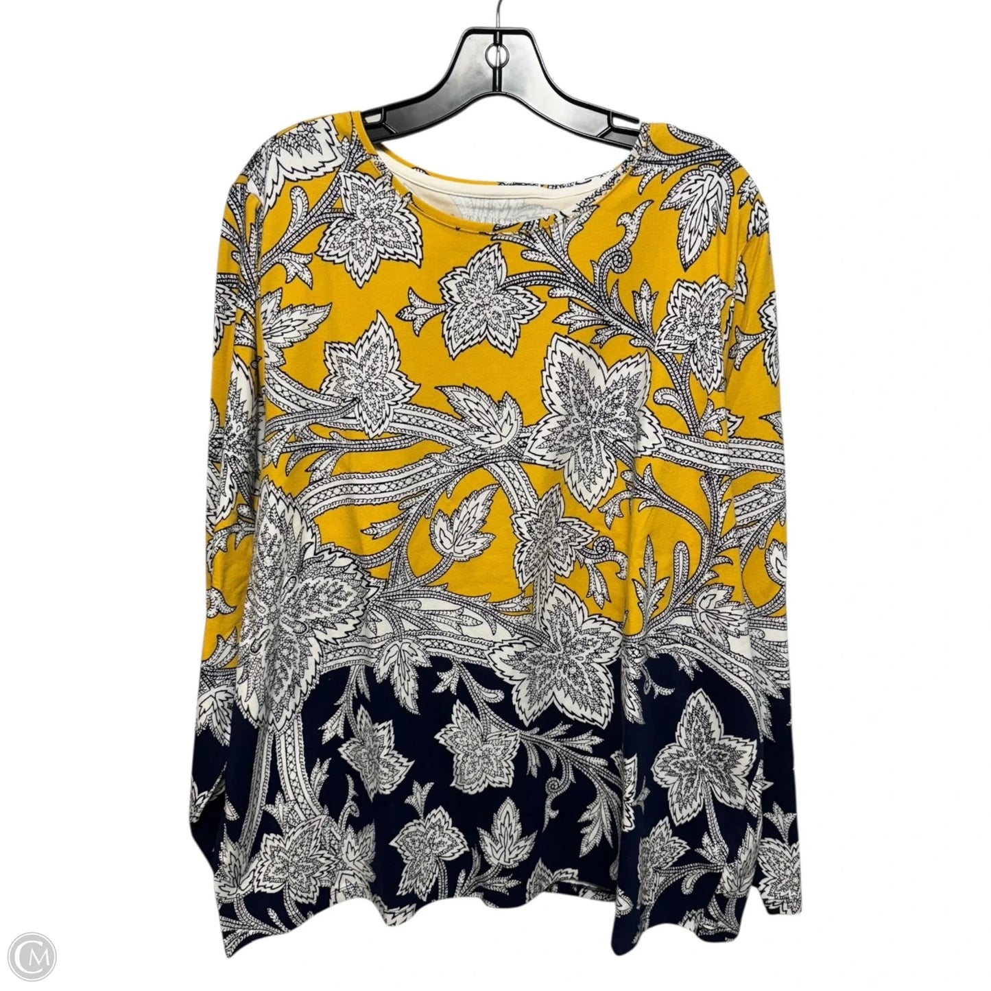 Top Long Sleeve By Talbots In Floral Print, Size: 3x