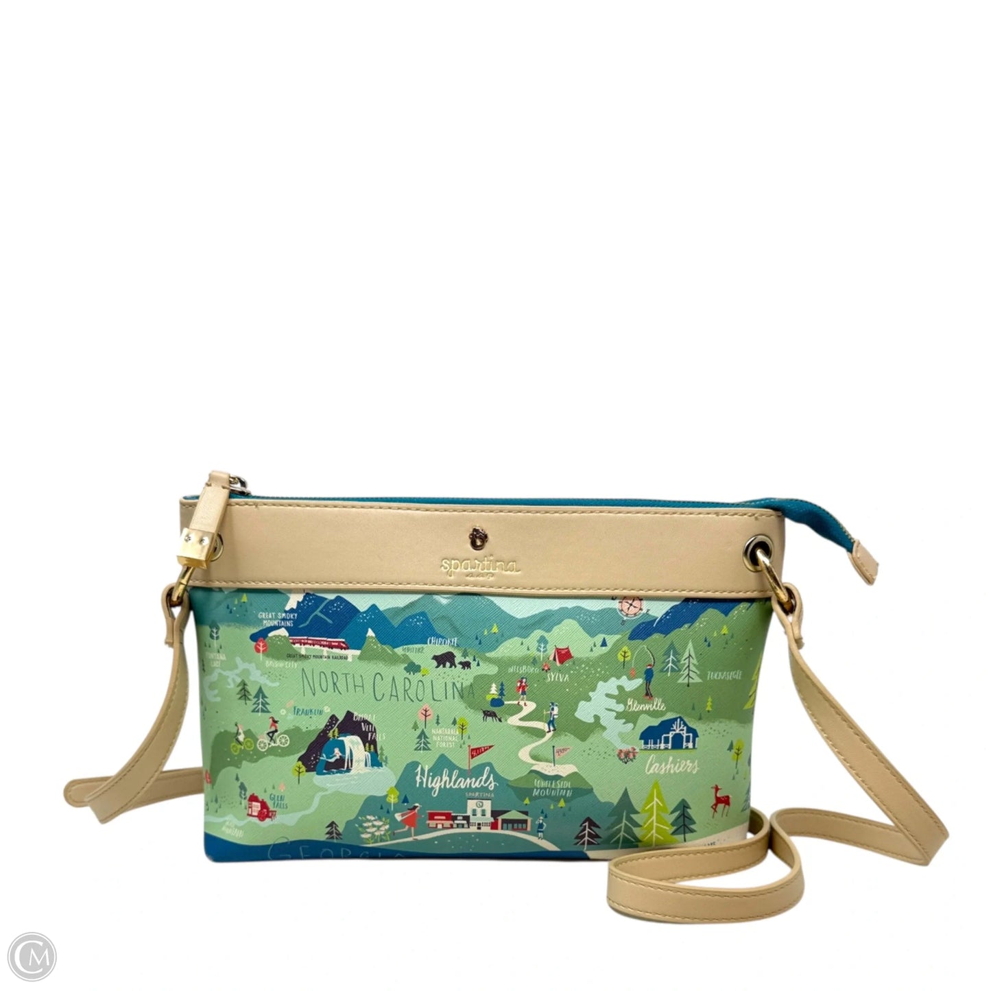 Blue Ridge Mountains Crossbody By Spartina, Size: Small