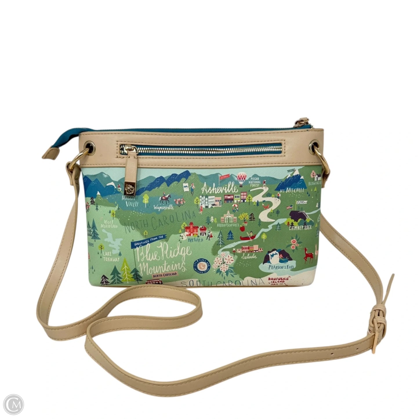 Blue Ridge Mountains Crossbody By Spartina, Size: Small