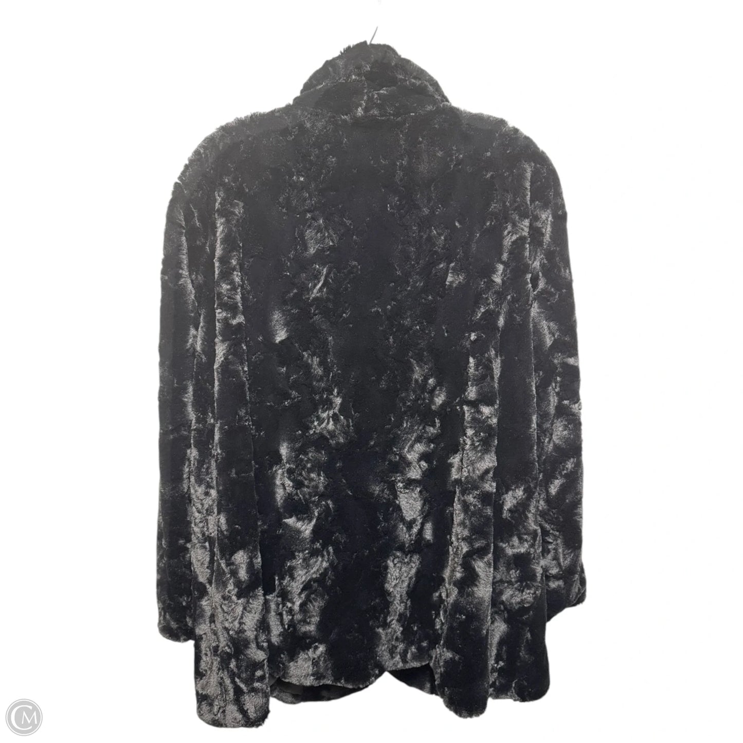 Faux Fur Coat By Karen Kane In Black, Size: 1X
