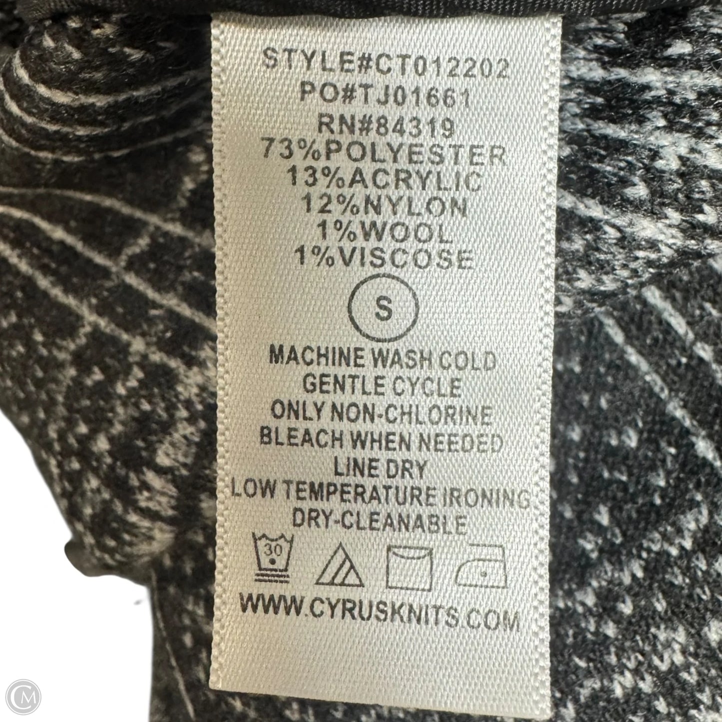 Coat By Cyrus In Plaid Pattern, Size: S