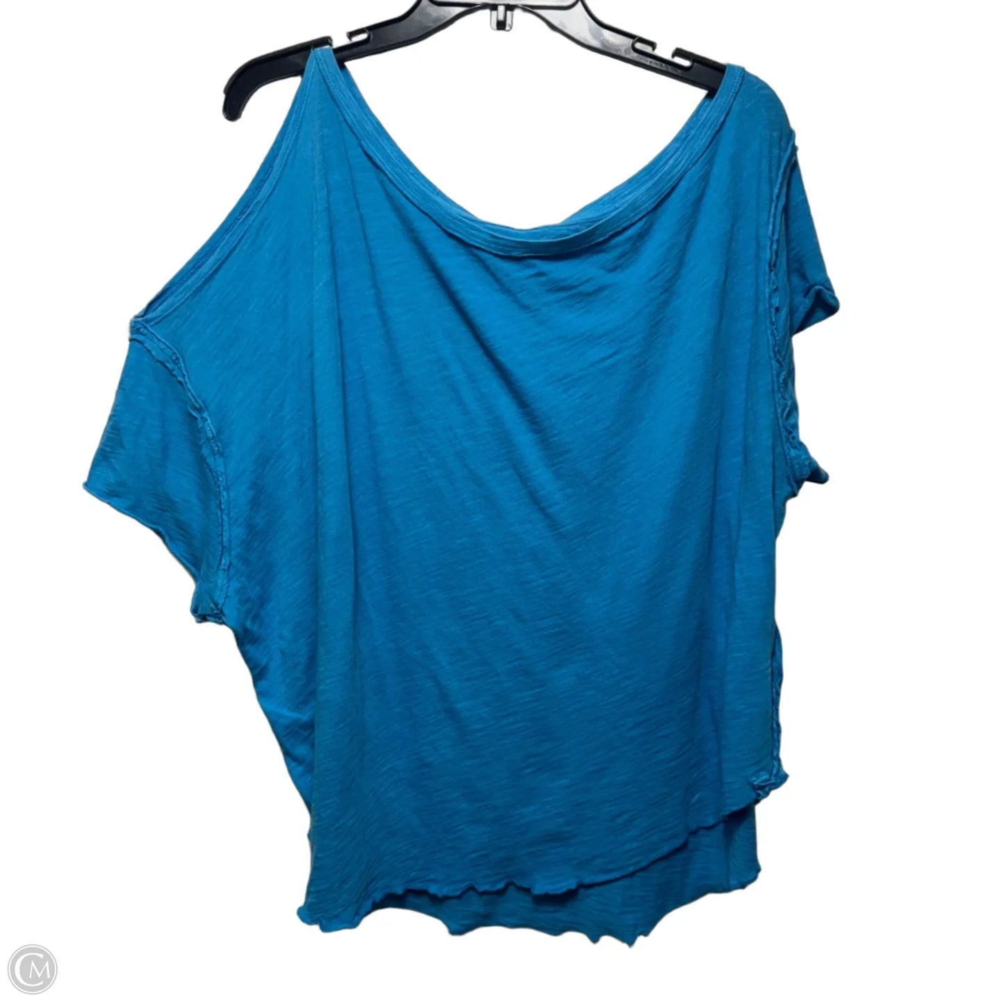 Slouch Open Shoulder Top Short Sleeve By We The Free In Aqua, Size: Xl