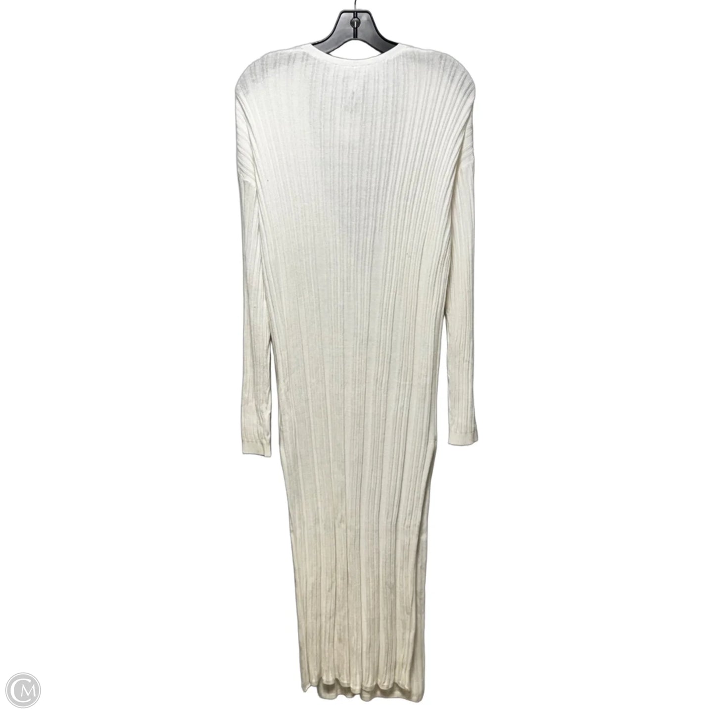 Duster Ribbed Sweater Cardigan By Free People In Cream, Size: M