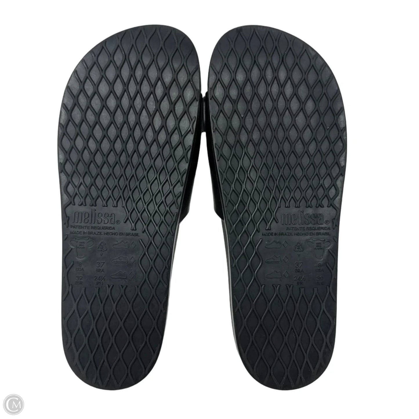 Slide Sandals Flats By Melissa x Opening Ceremony In Black, Size: 8