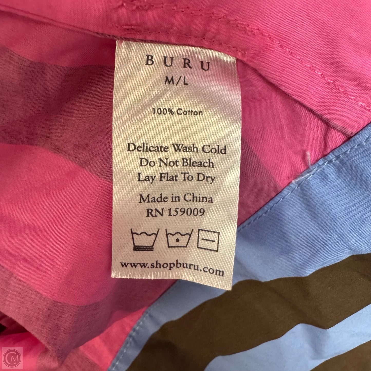 Tie Shoulder Stripe Midi Dress By Buru In Striped Pattern, Size: M/L