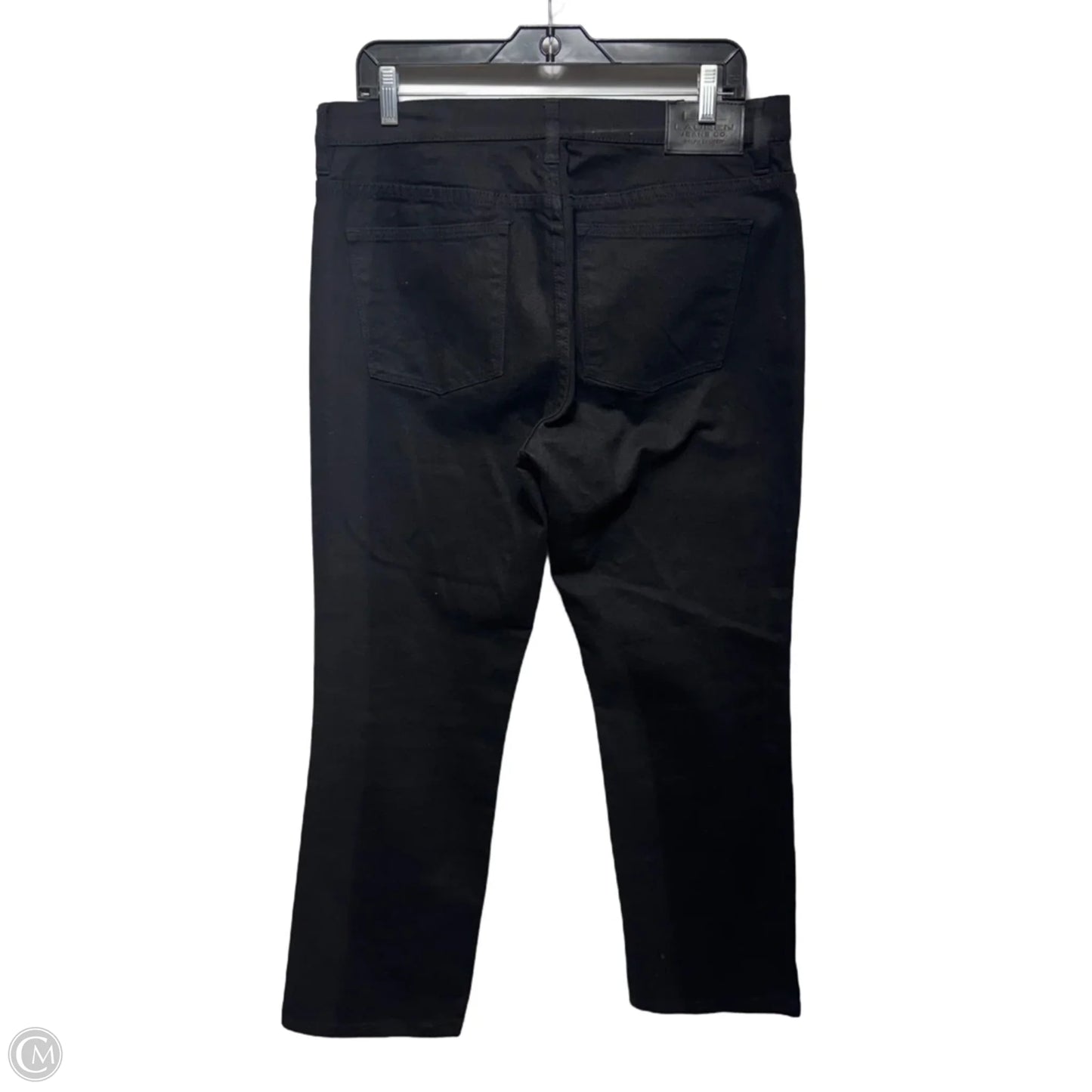 Jeans Straight By Lauren By Ralph Lauren In Black, Size: 12