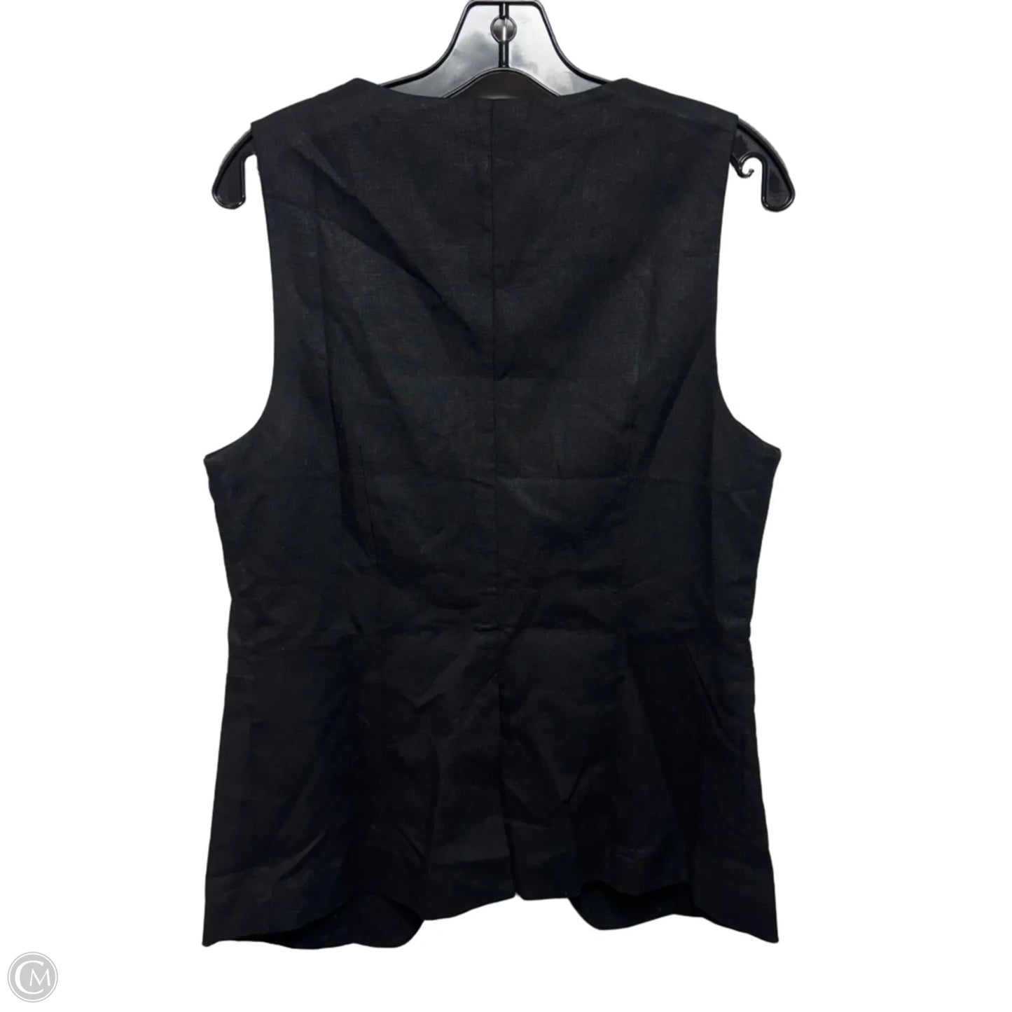Linen Blend Vest By Gap In Black, Size: M