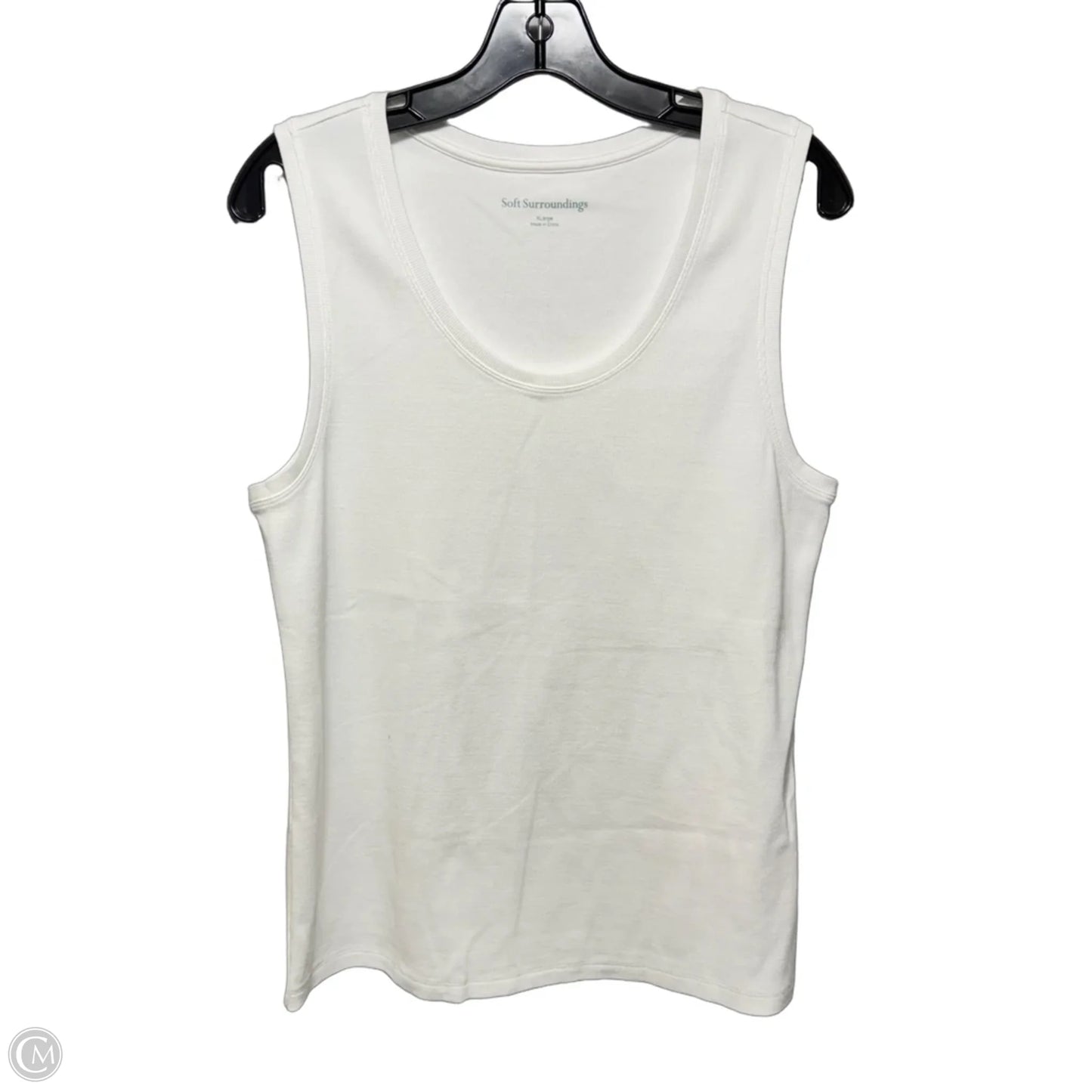 Ribbed Tank Top By Soft Surroundings In White, Size: Xl