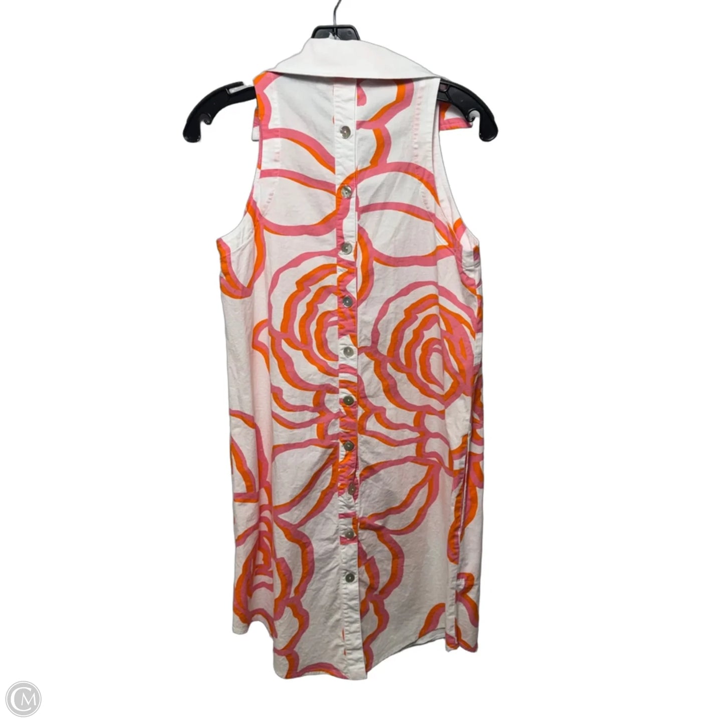 Dress Casual Midi By Finely In Pink & White, Size: Xs