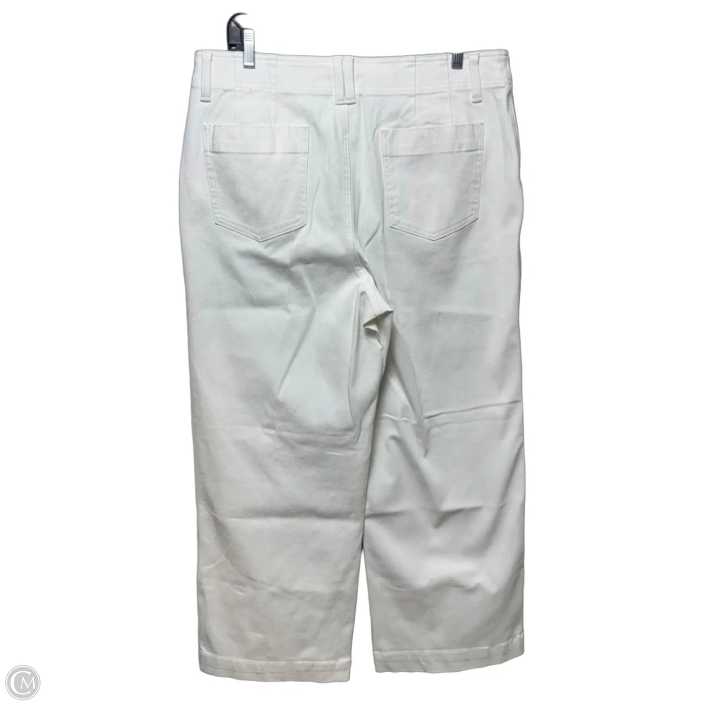 Relaxed Trouser Jeans By Talbots In White Denim, Size: 14
