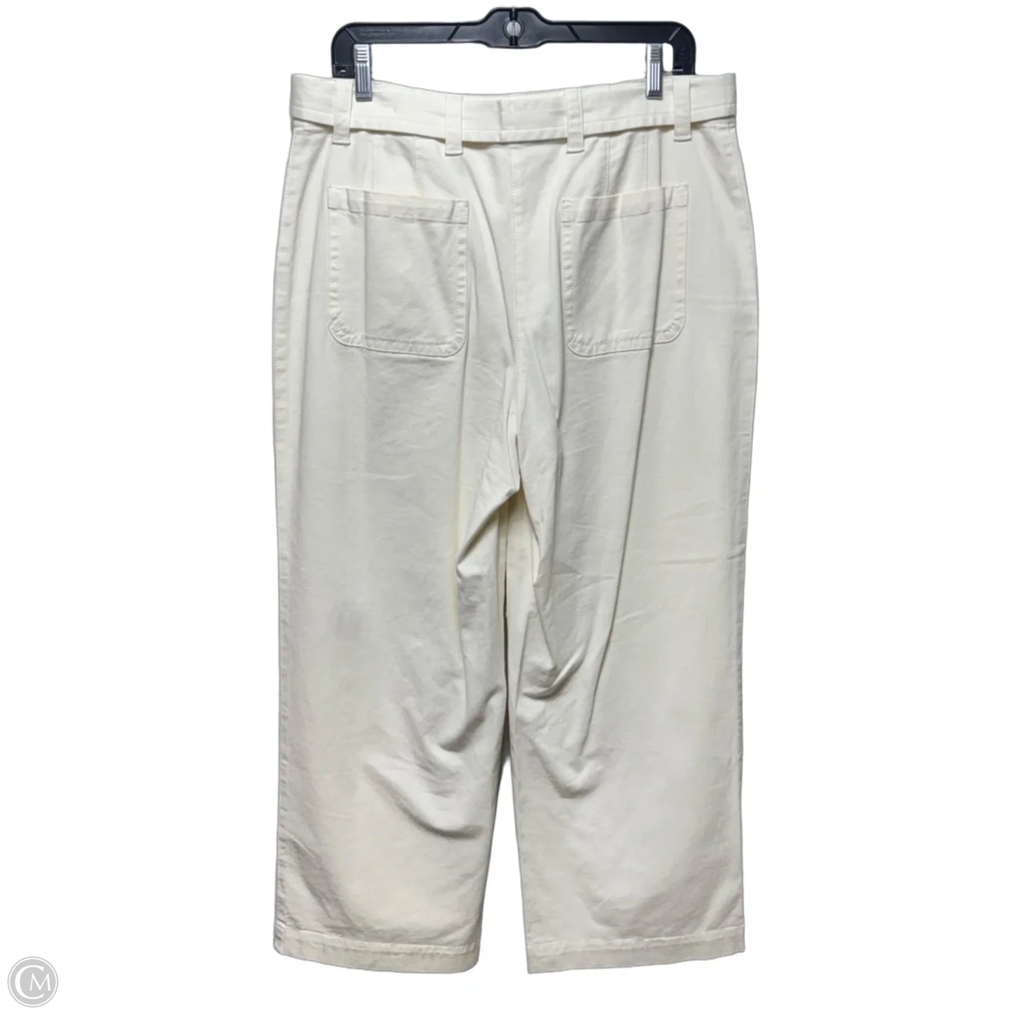 Belted Pants Dress By Talbots In Cream, Size: 12