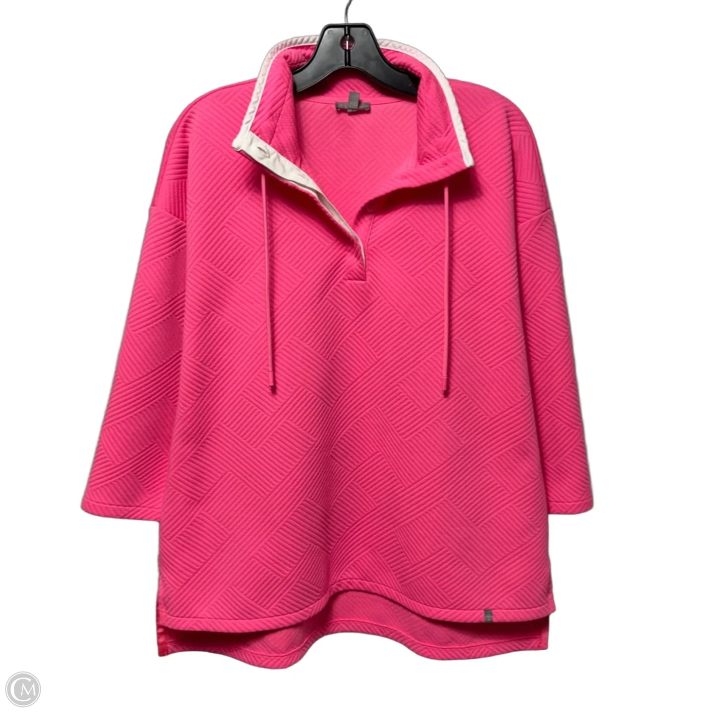 Textured Top 3/4 Sleeve By Talbots In Pink, Size: M