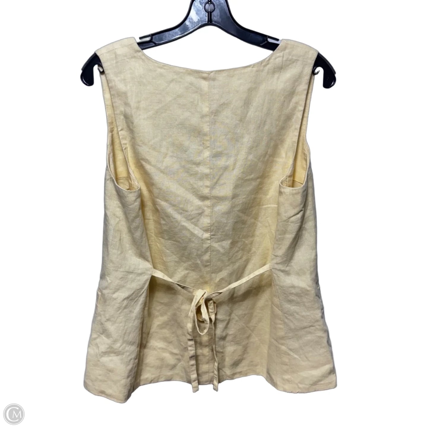 Linen Blend Vest Top By Loft In Yellow, Size: Mp
