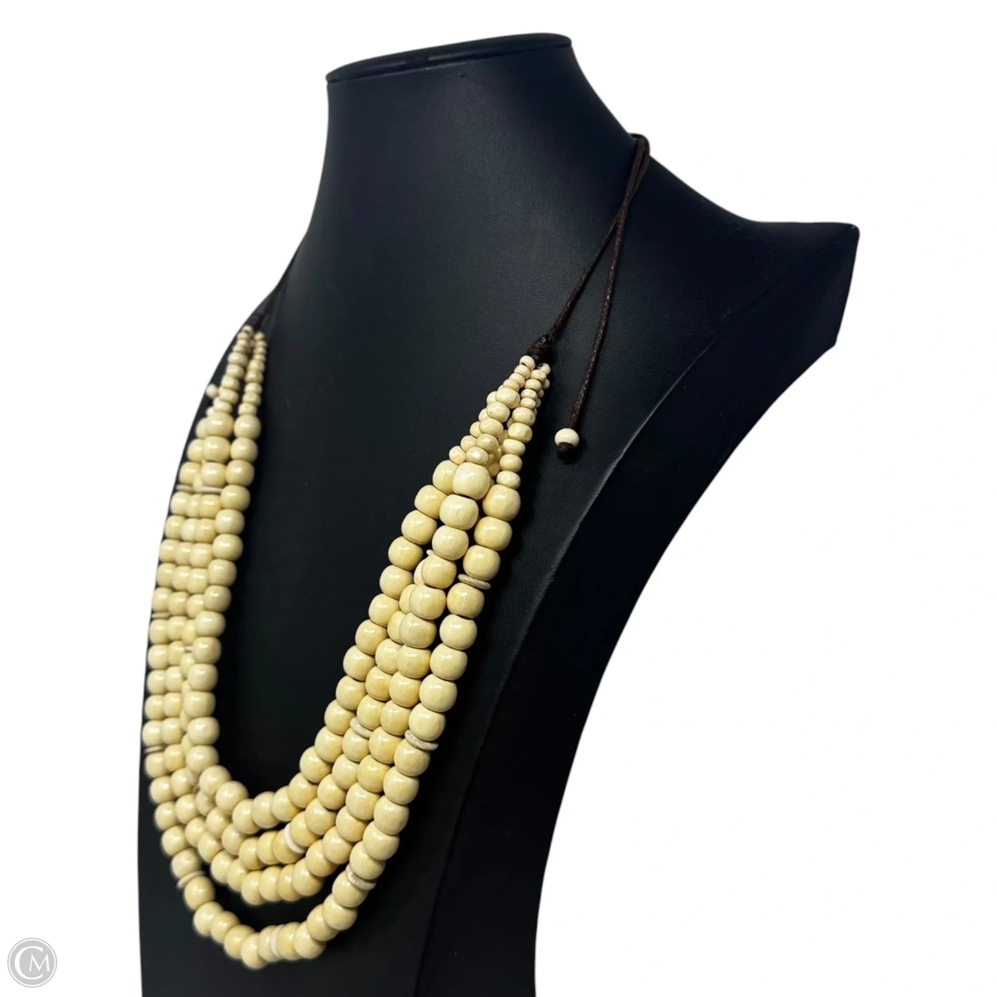 Polished Wooden Bead Layered Necklace Unbranded