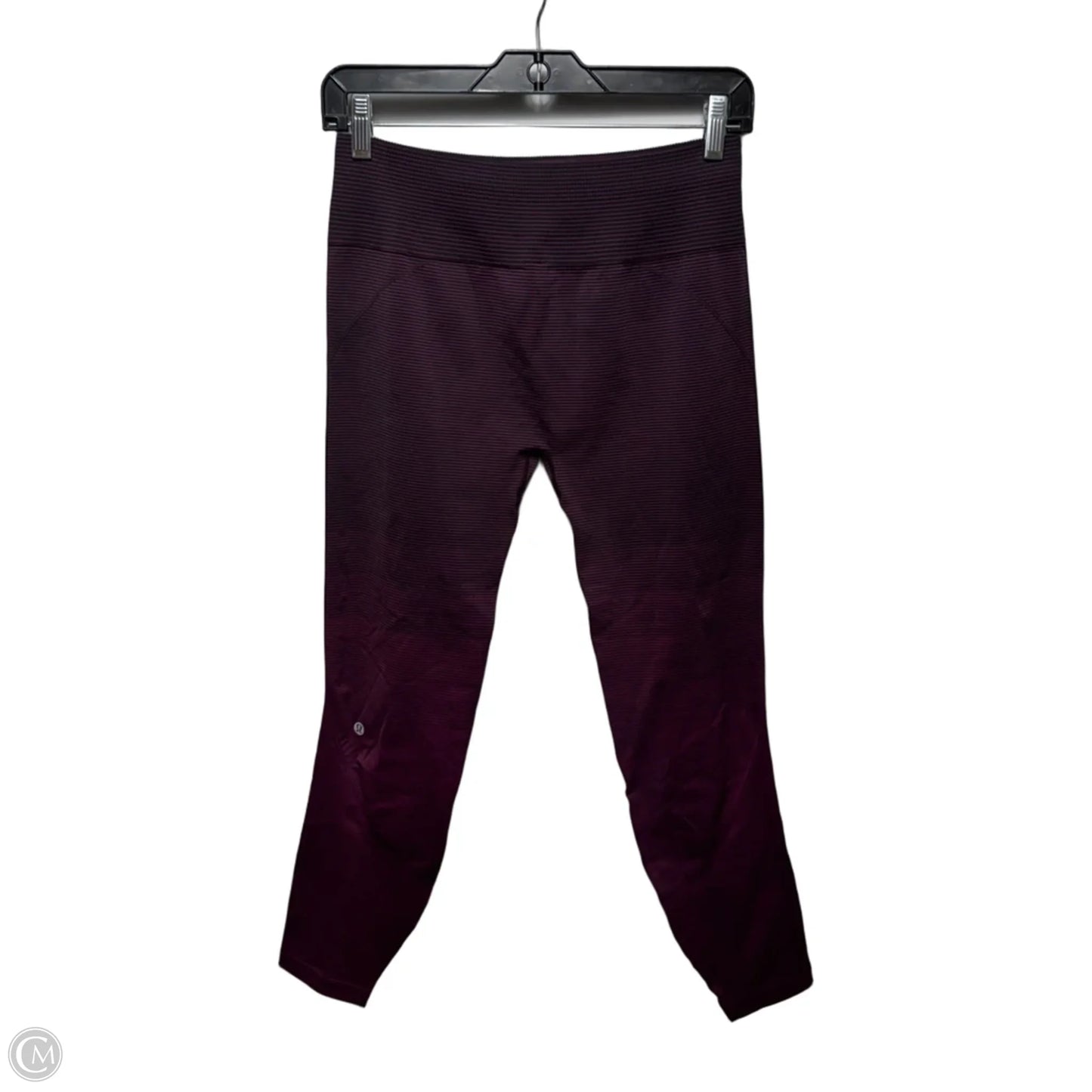 Athletic Leggings By Lululemon In Striped Pattern, Size: 10