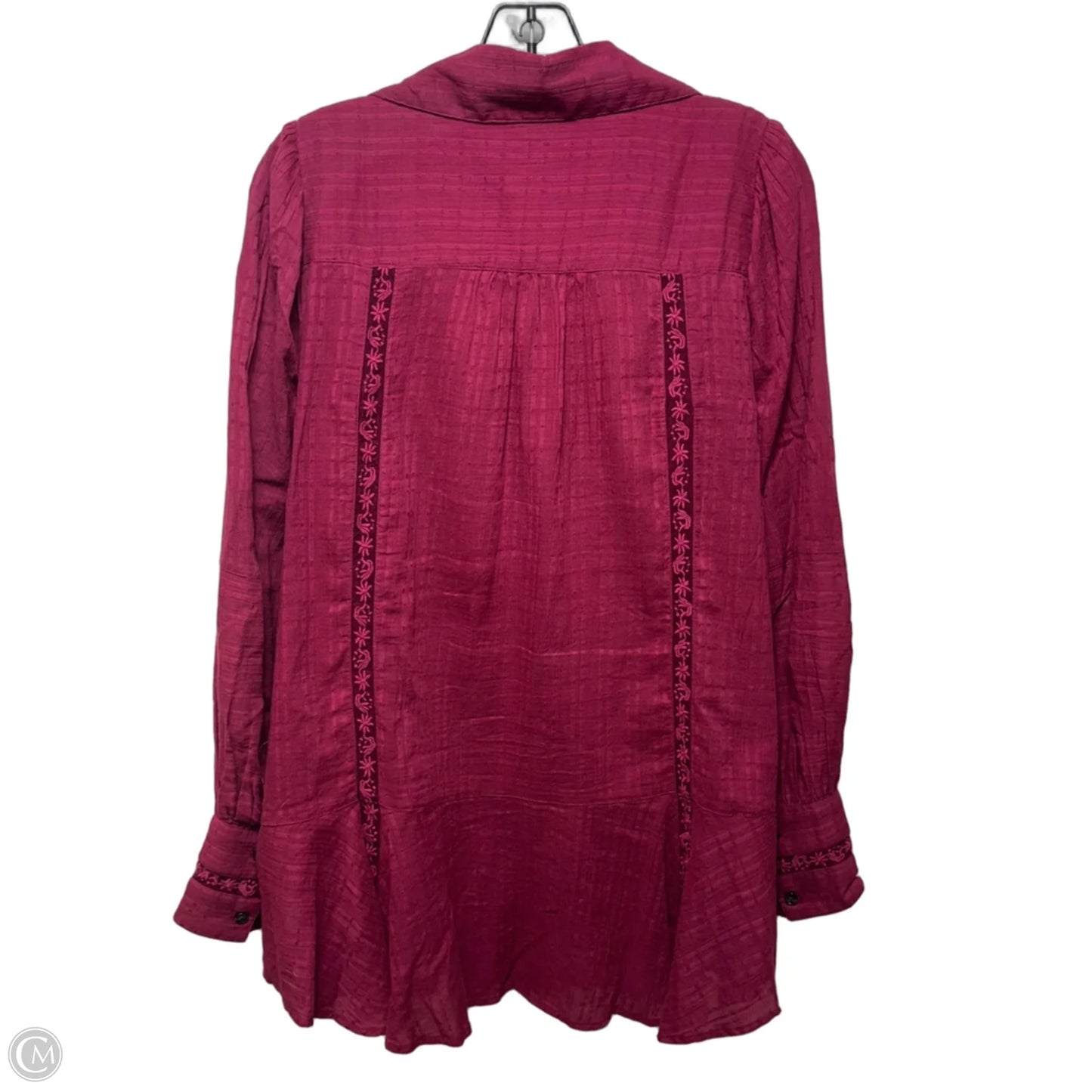 Tunic Long Sleeve By Free People In Red, Size: Xs