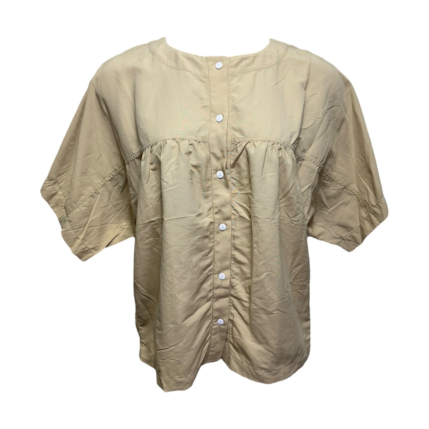 Top Short Sleeve By Luisa et la Luna In Yellow, Size: 8