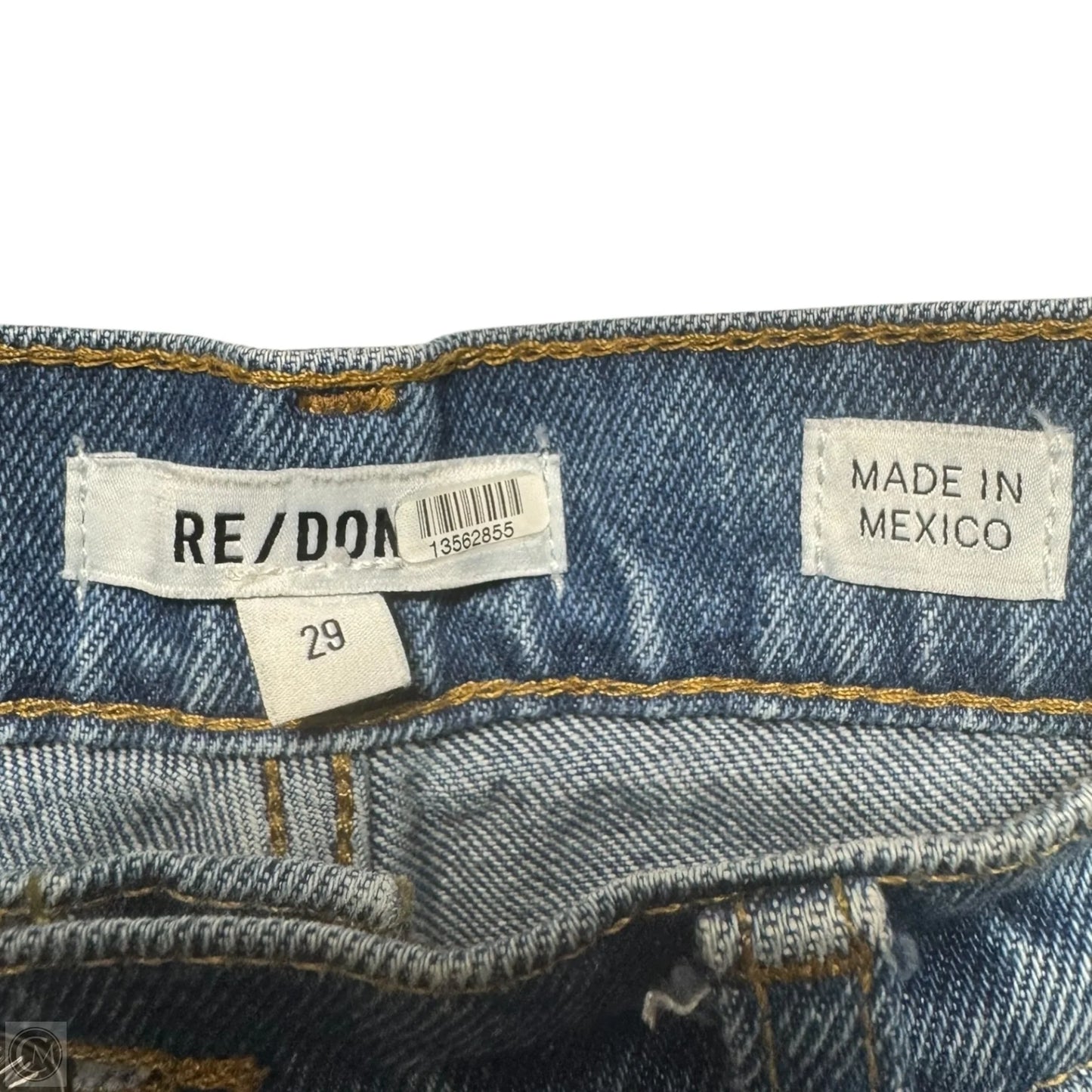 70s Crop Boot Jeans By Re/Done In Blue Denim, Size: 8/29