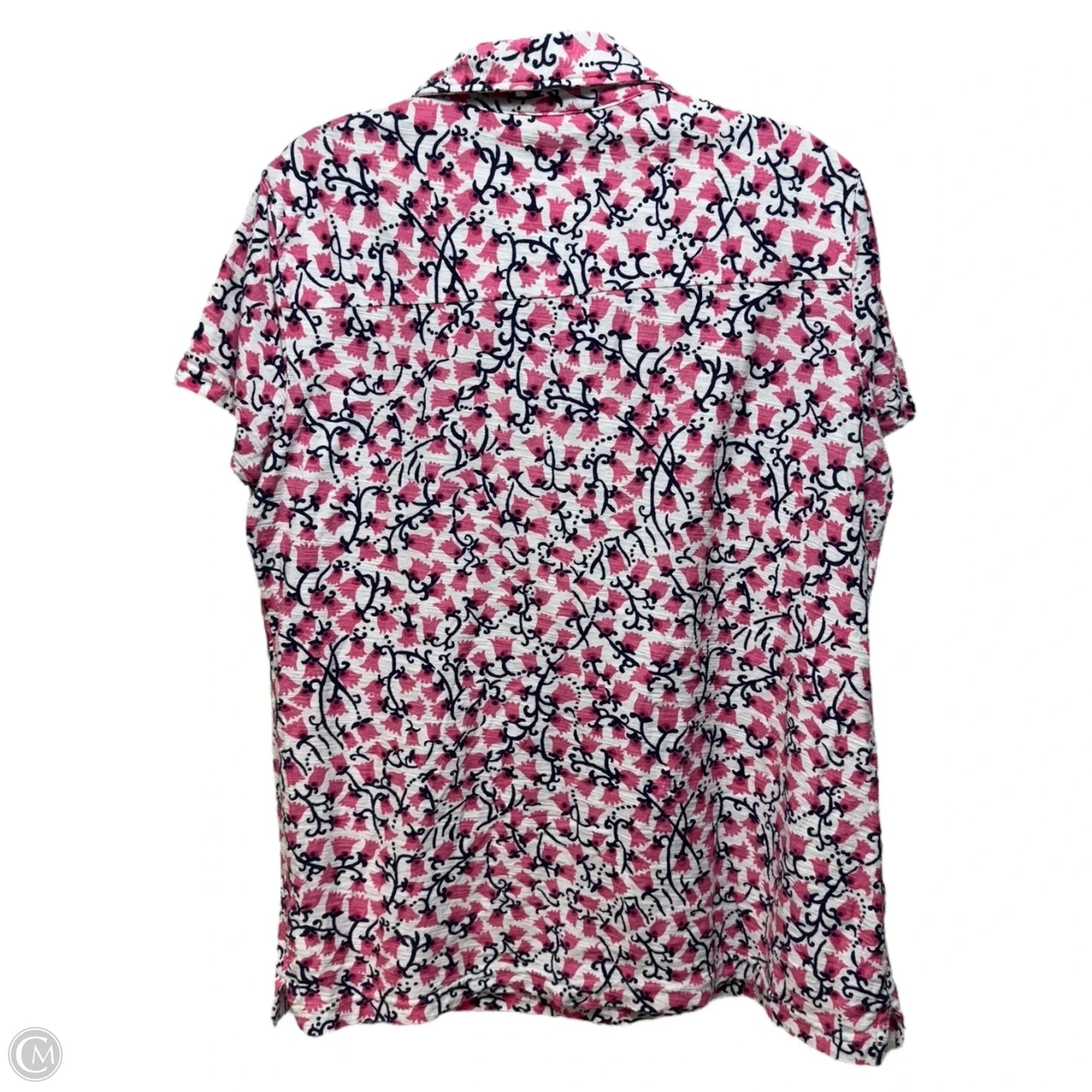 Top Short Sleeve Designer By Lilly Pulitzer In Floral Print, Size: Xl