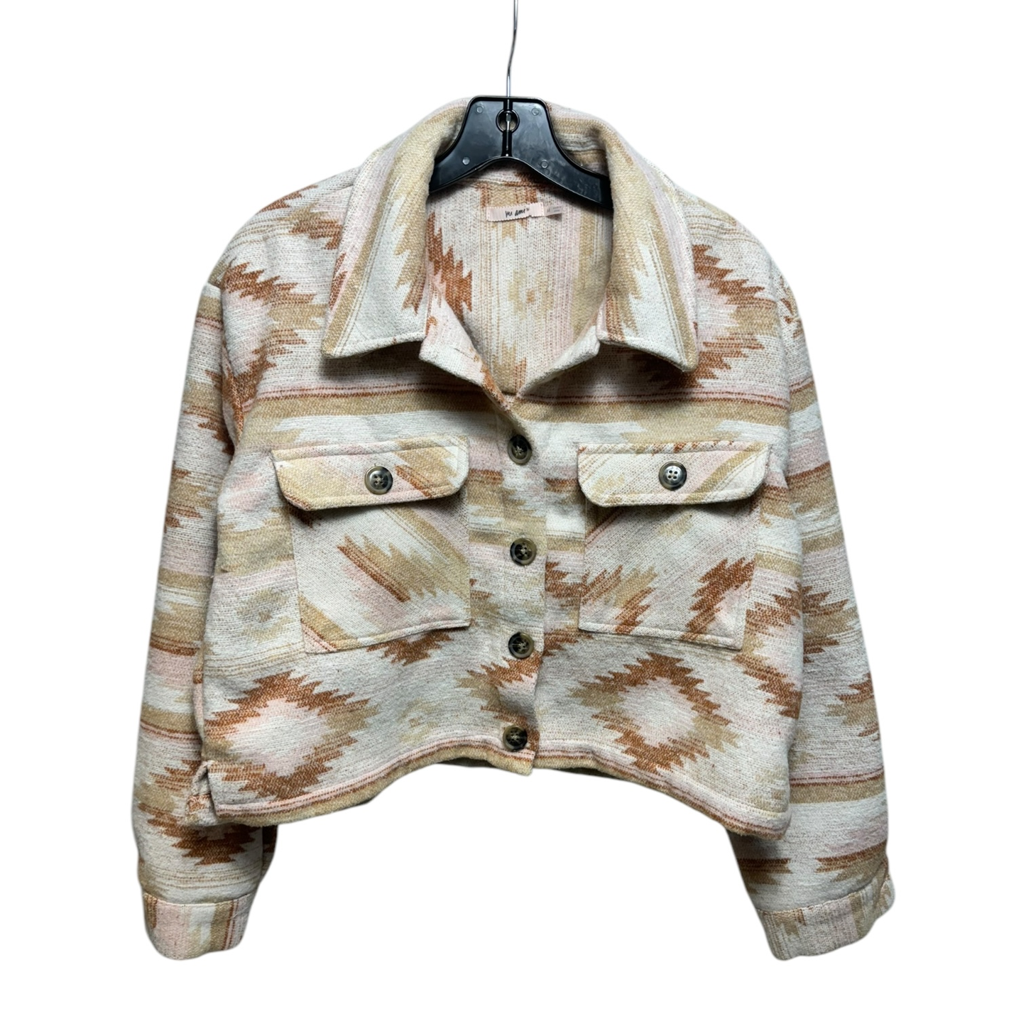Alan Geometric Crop Shacket By Mi Ami Size: M