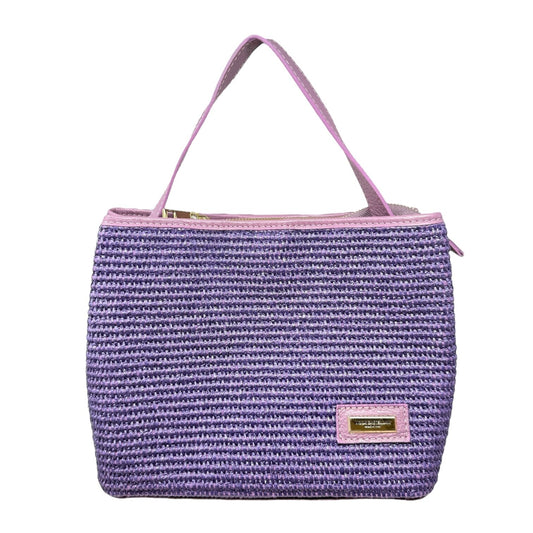 Made In Italy Leather Trim Woven Tote By Viola Casstellani Size: Medium