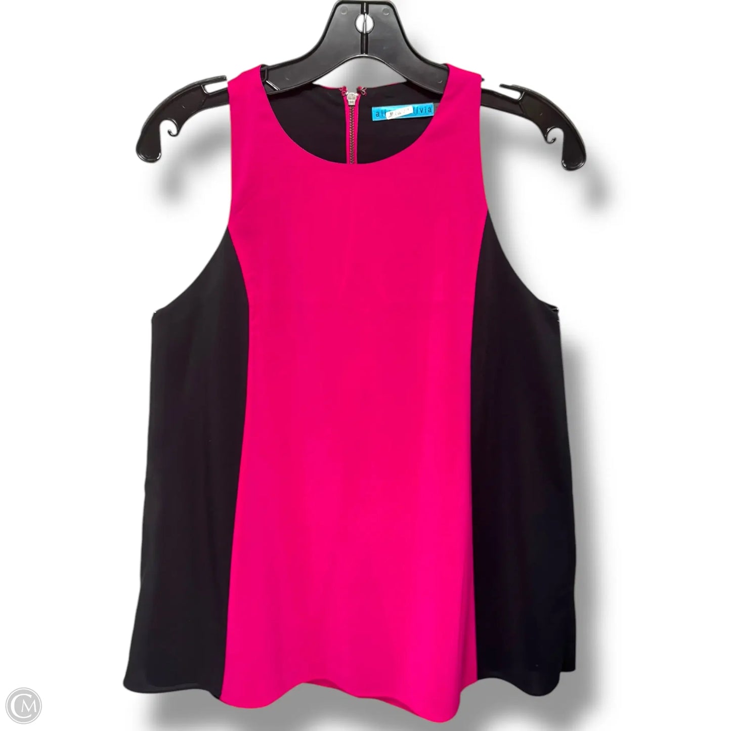 Lindsay Long Loose Tank with Seams Designer By Alice + Olivia In Magenta, Size: S