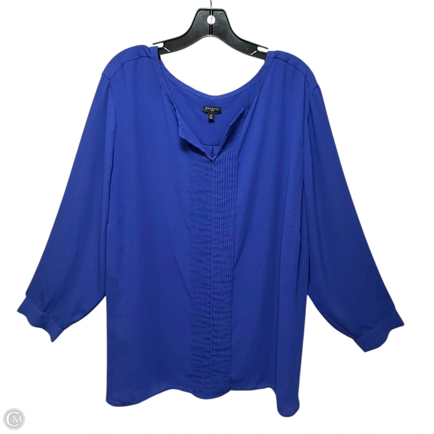 Top Long Sleeve By Talbots In Blue, Size: 3x