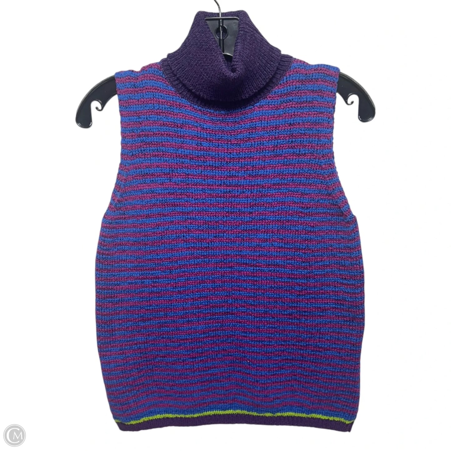 Turtleneck Top Sleeveless By Marisa Christina In Striped Pattern, Size: M