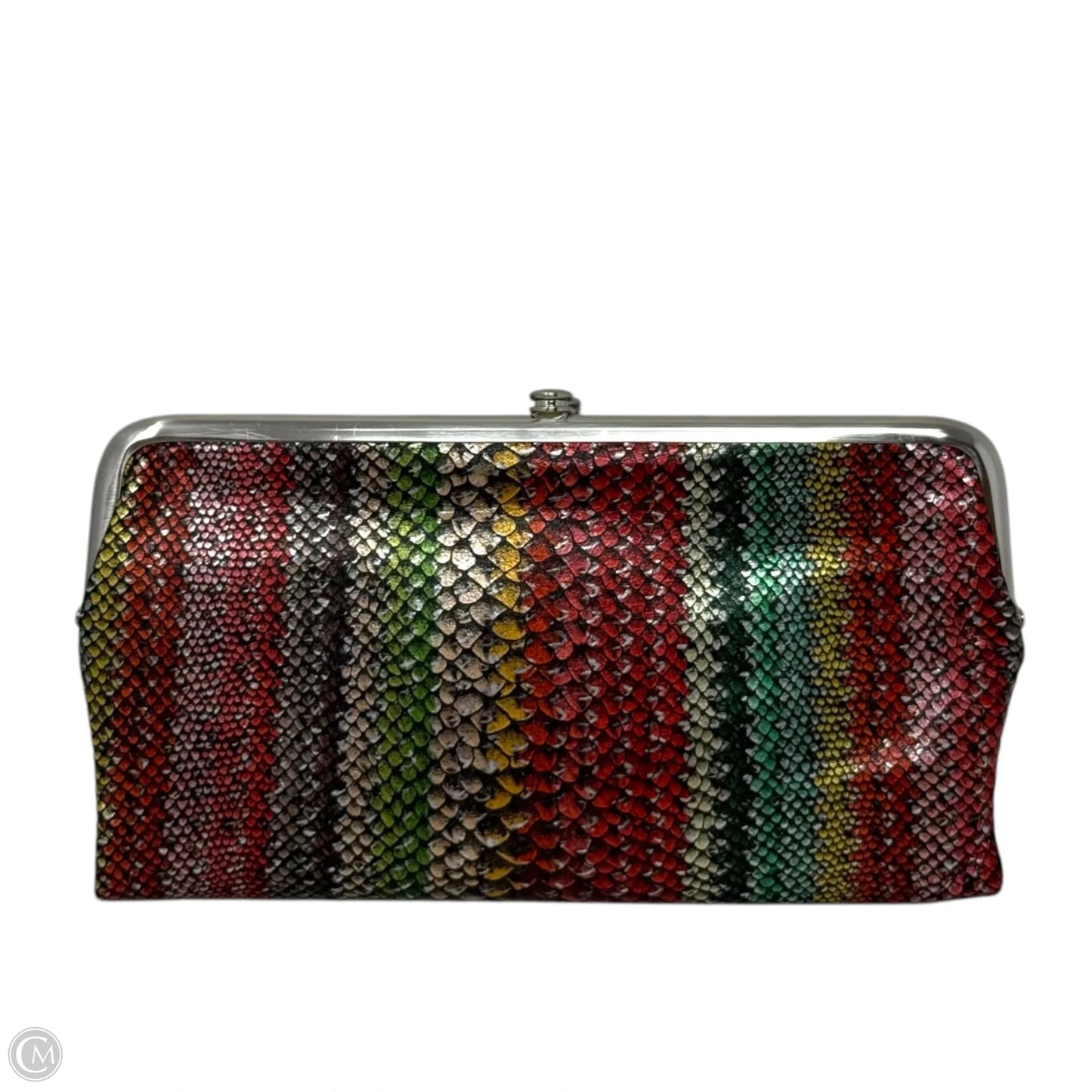 Lauren Leather Frame Clutch Wallet By Hobo Intl In Holiday Stripe, Size: Medium
