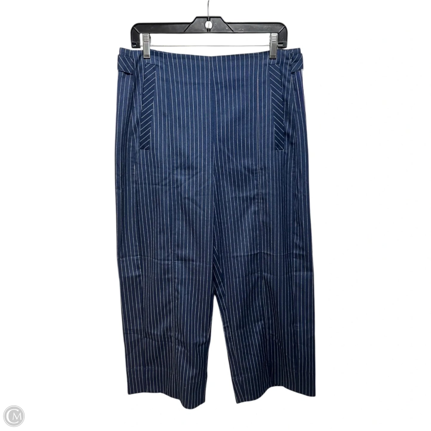 Pinstripe Pants Wide Leg By Free People In Striped Pattern, Size: 10