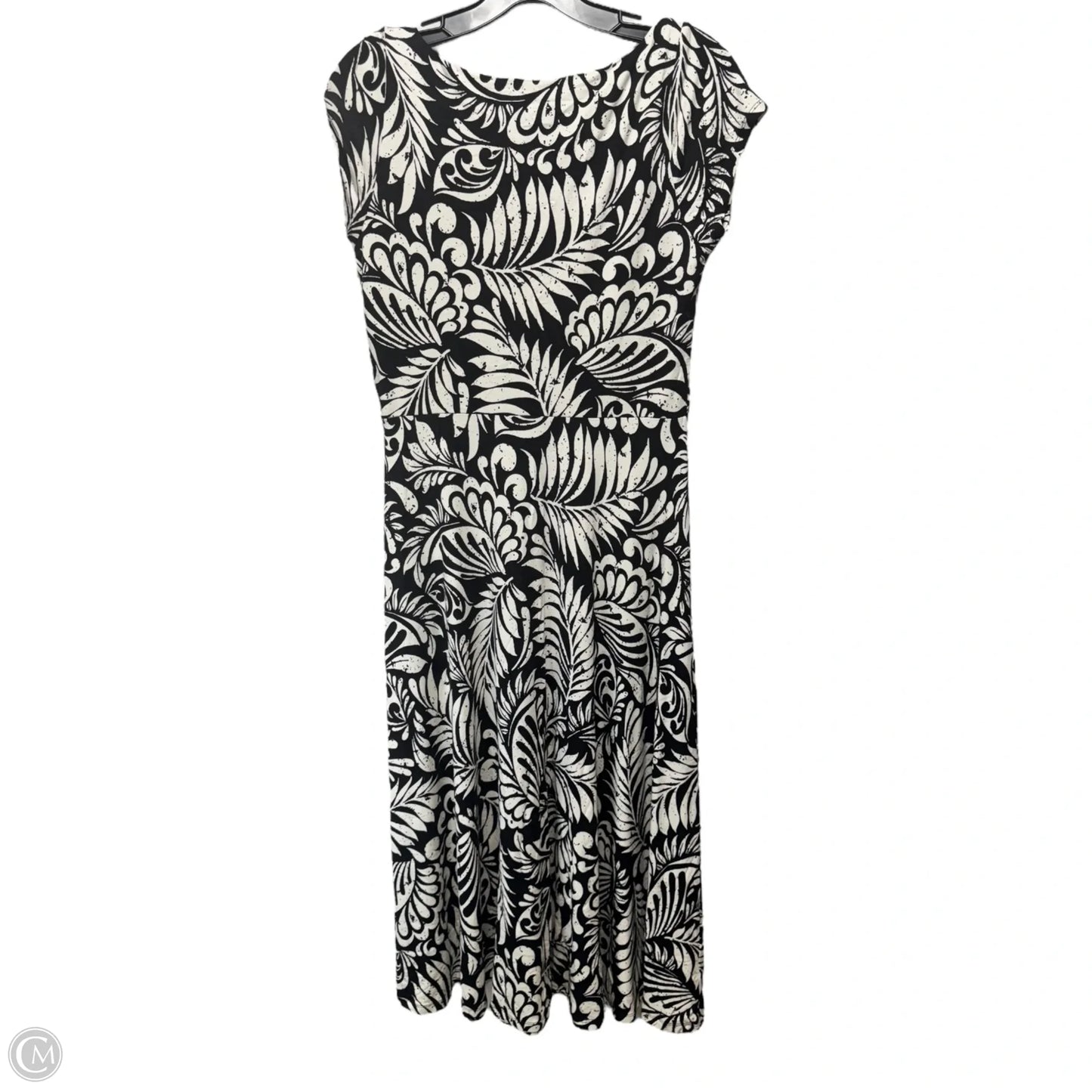 Dress Casual Midi By Loft In Black & Cream, Size: Sp