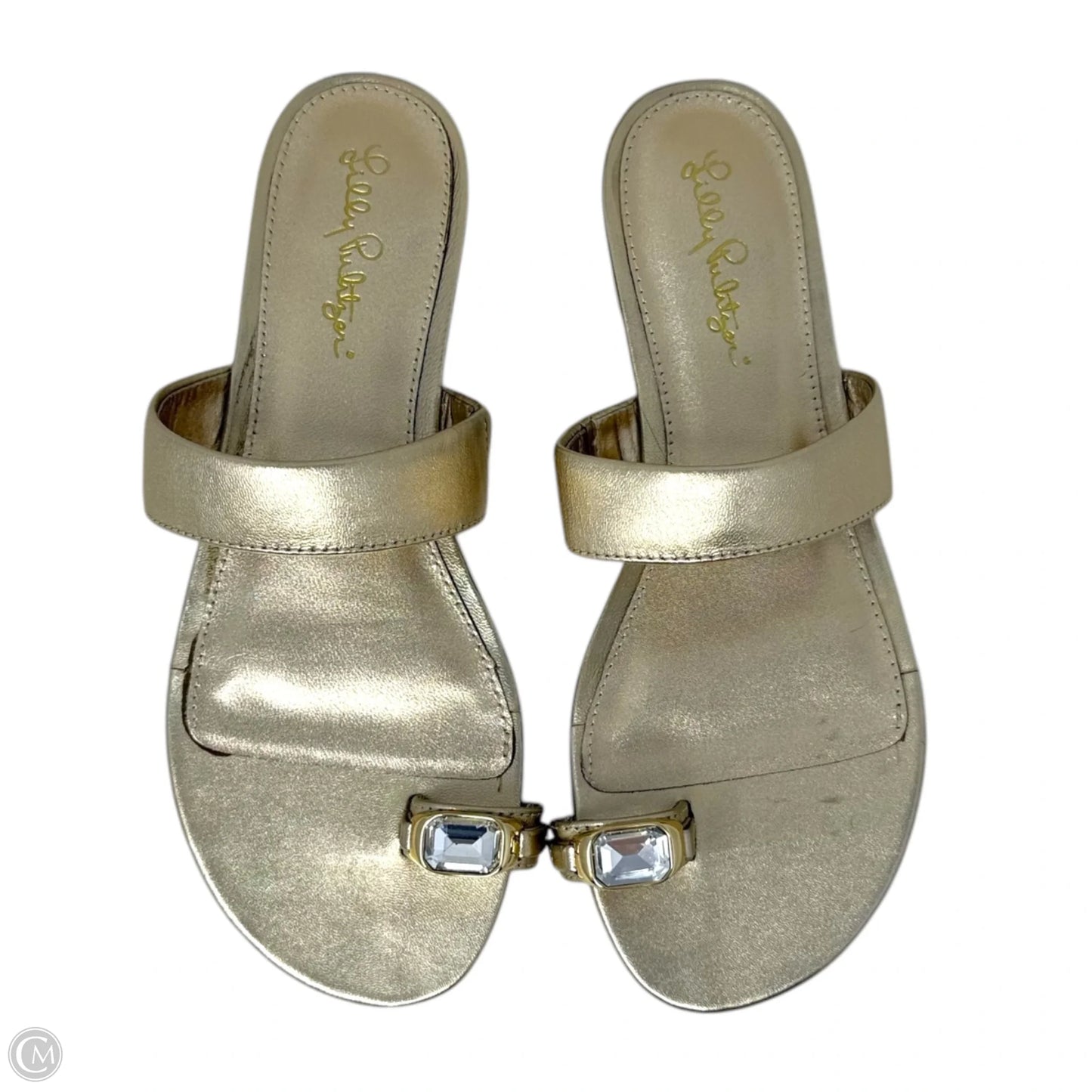 Callie Sandals Designer By Lilly Pulitzer In Gold, Size: 7.5