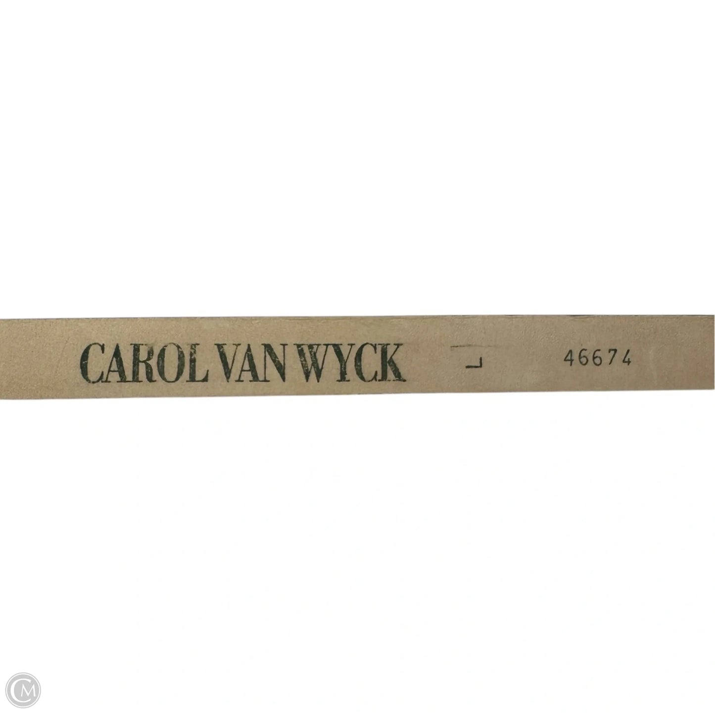 Clear Buckle Thin Belt Leather By Carol Van Wyck, Size: Large