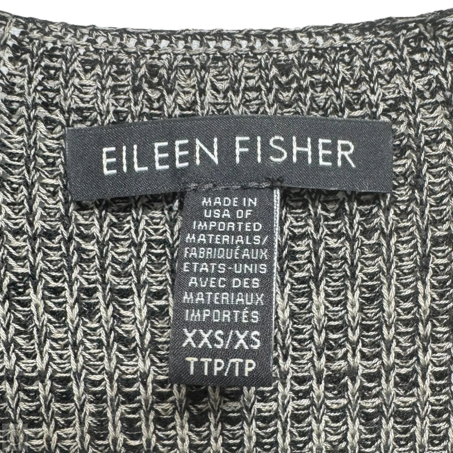 Sweater Cardigan By Eileen Fisher In Taupe, Size: Xxs