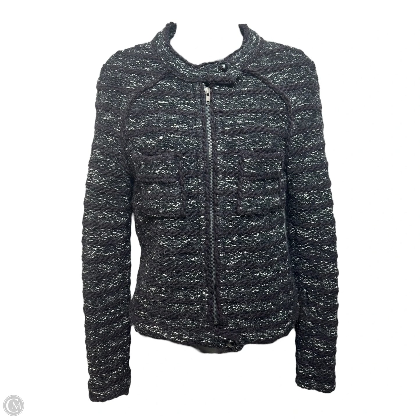 Wool Blend Blazer Designer By Isabel Marant Etoile In Grey, Size: 4