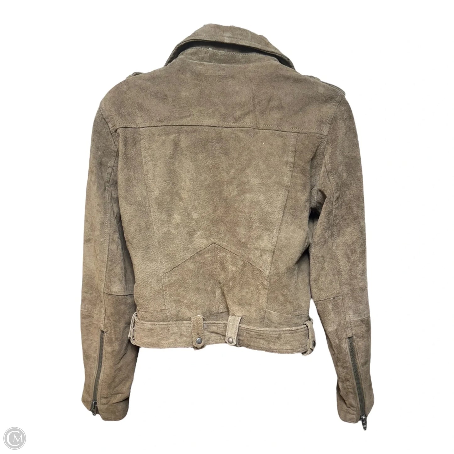Suede Jacket Moto Leather By Blanknyc In Taupe, Size: S