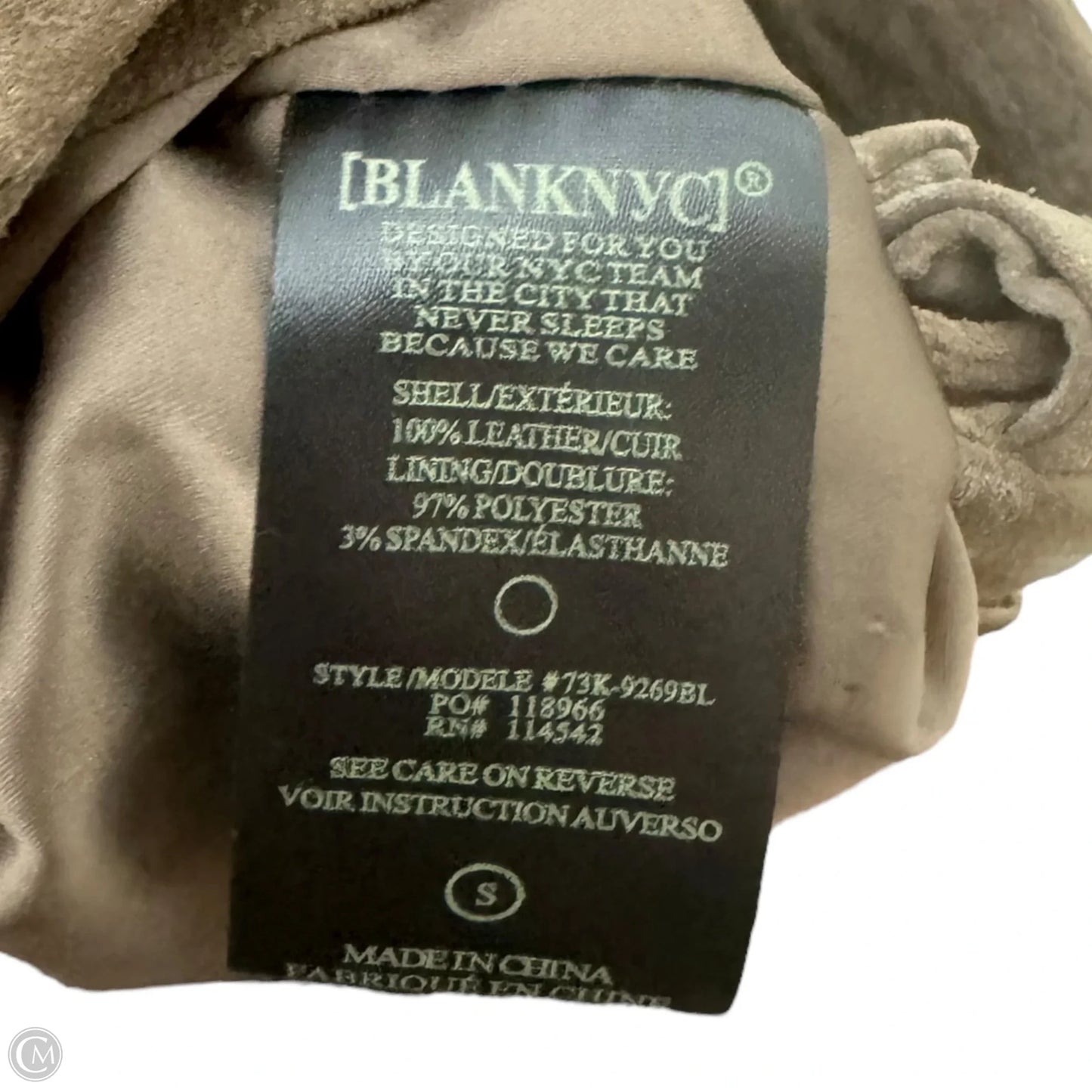 Suede Jacket Moto Leather By Blanknyc In Taupe, Size: S