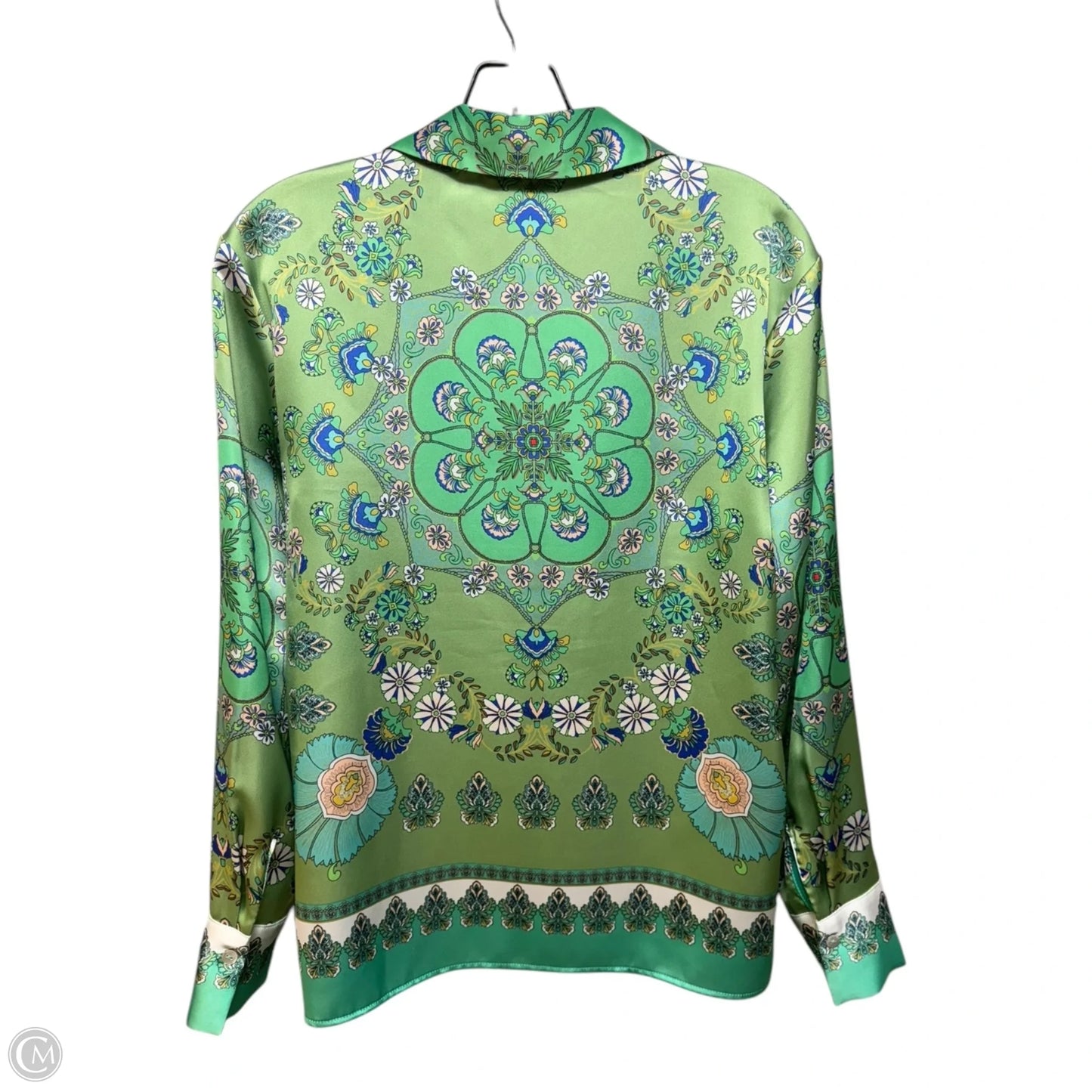 Scarf Top Long Sleeve By Rachel Zoe In Green, Size: S