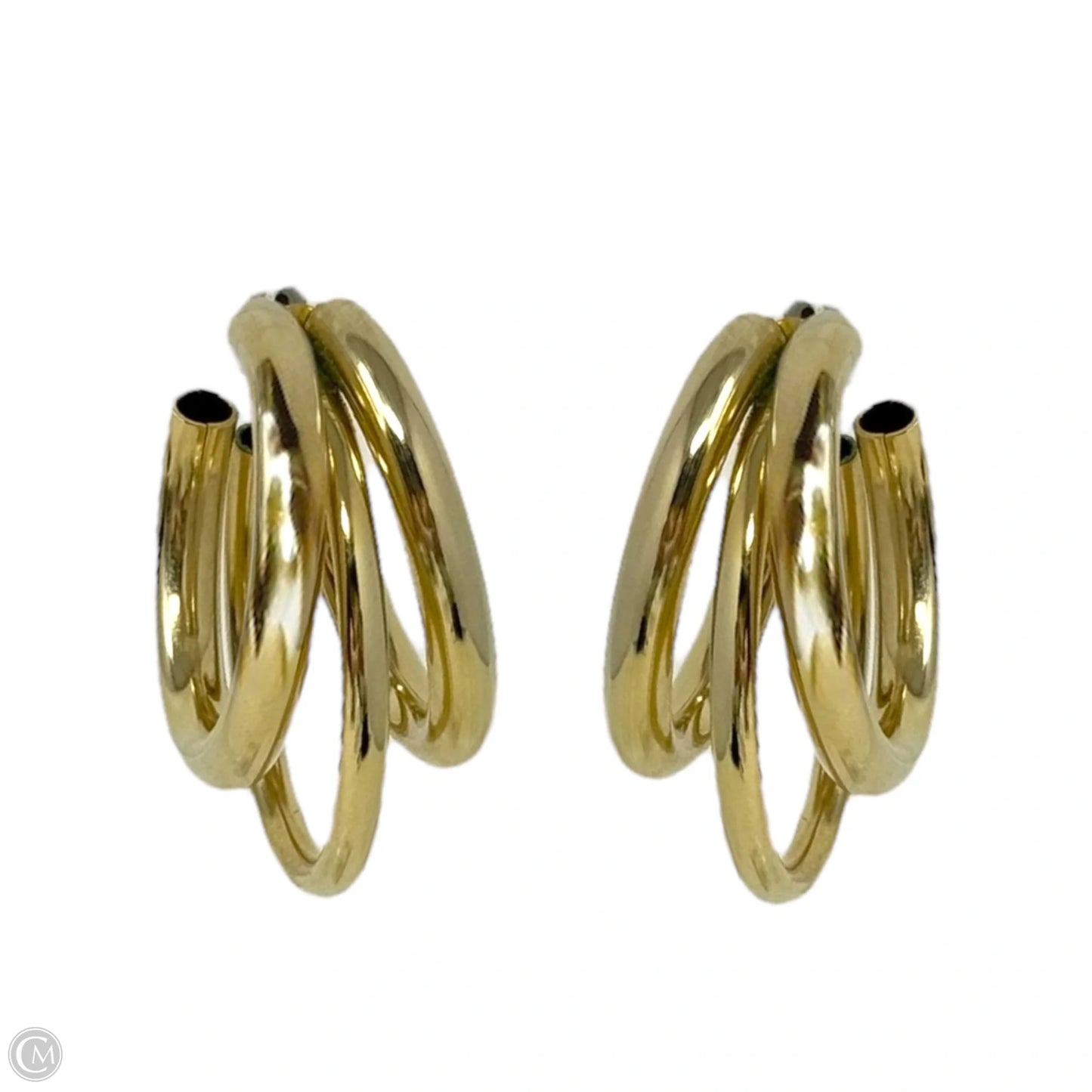 Triple Hoop Earrings By Unbranded