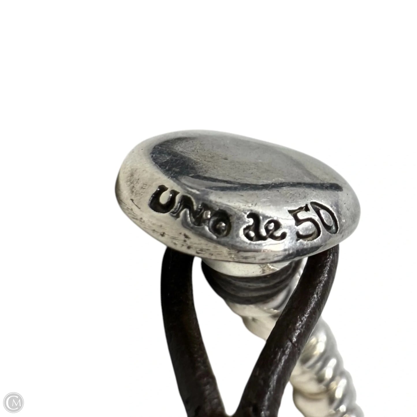Moody Silver Beaded Bracelet with Pearl By Uno De 50
